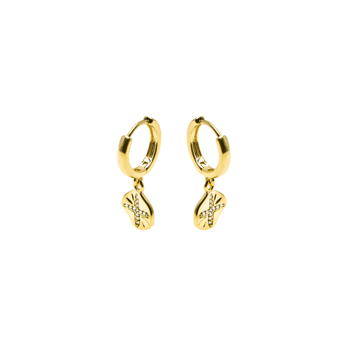 Pendientes de Circonita Brillante acabados en oro amarillo 18K - Topro