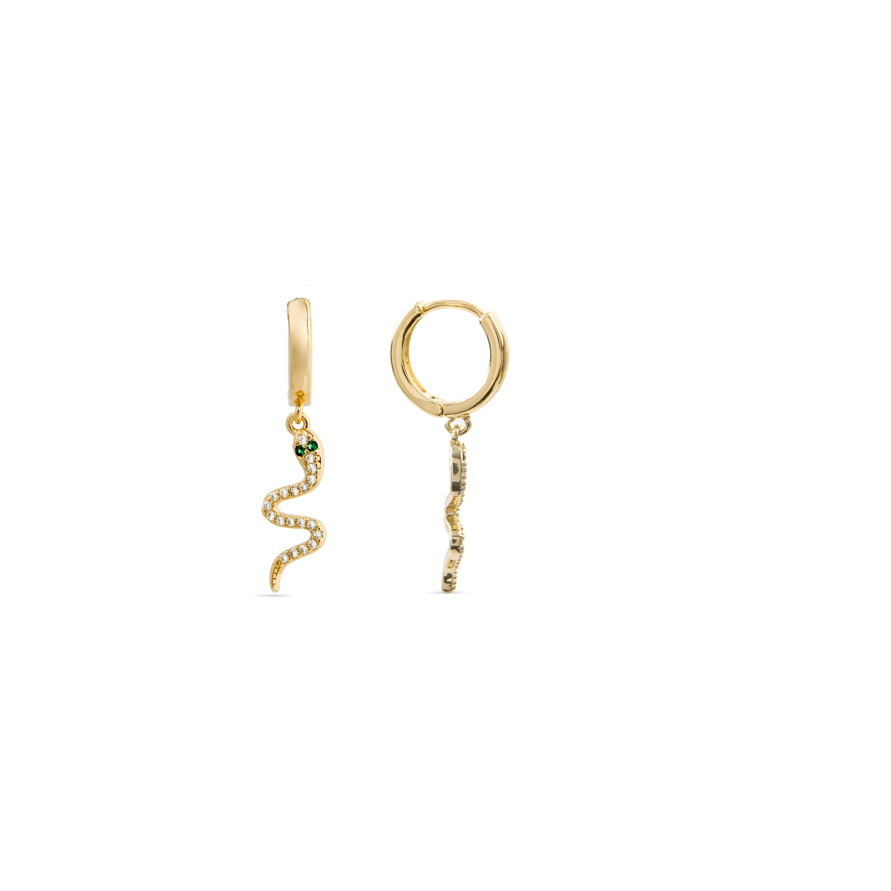 Pendientes de Circonita Brillante acabados en oro amarillo 18K - Rysil