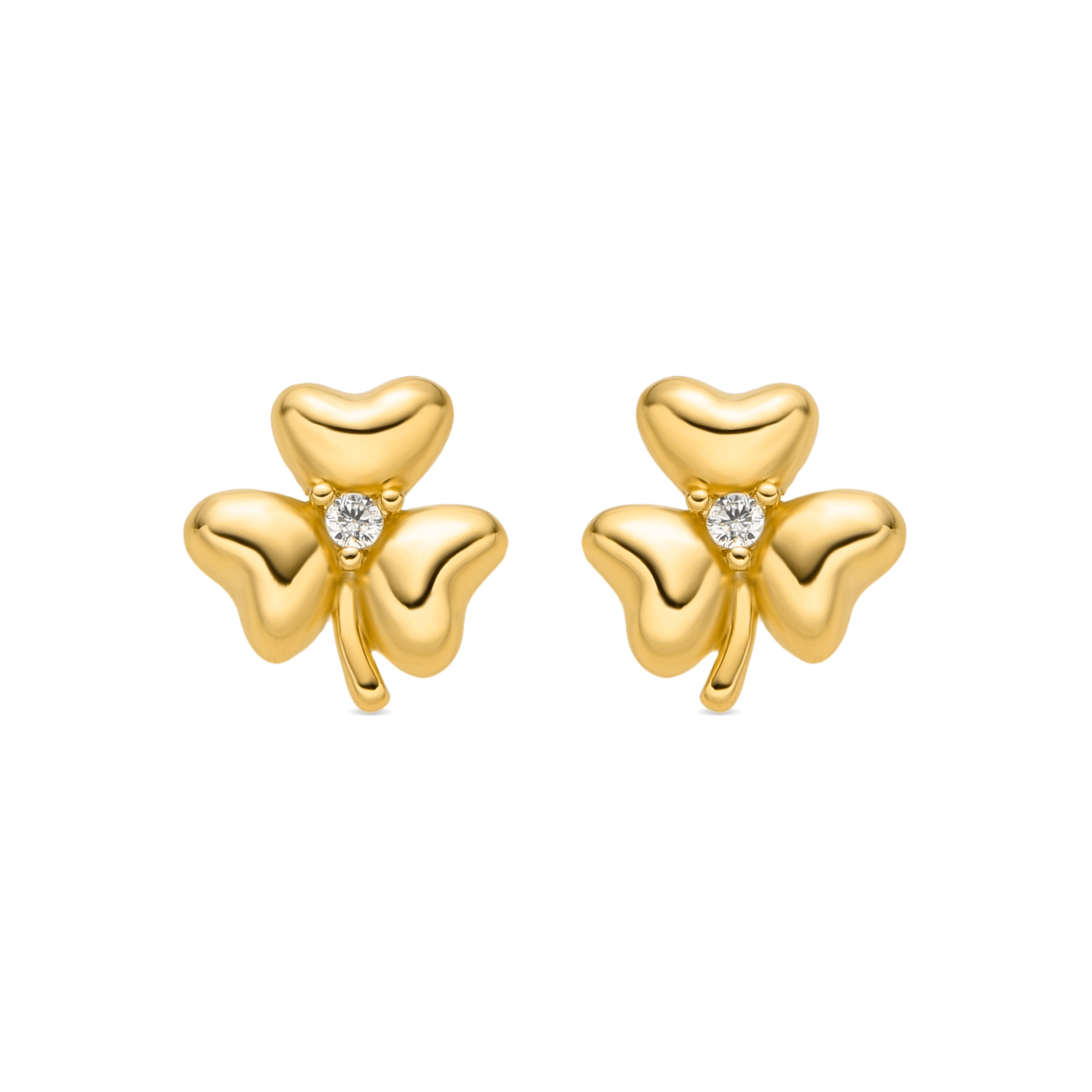 Pendientes con Circonita Brillante acabado oro 18k - Furne