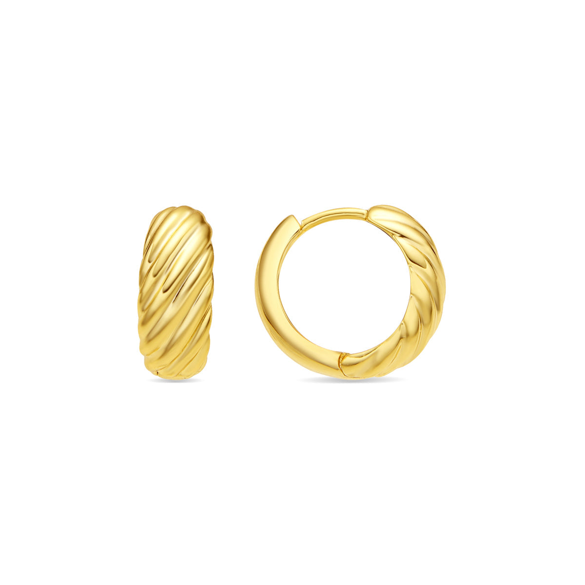Pendientes acabado oro 18k - Usma