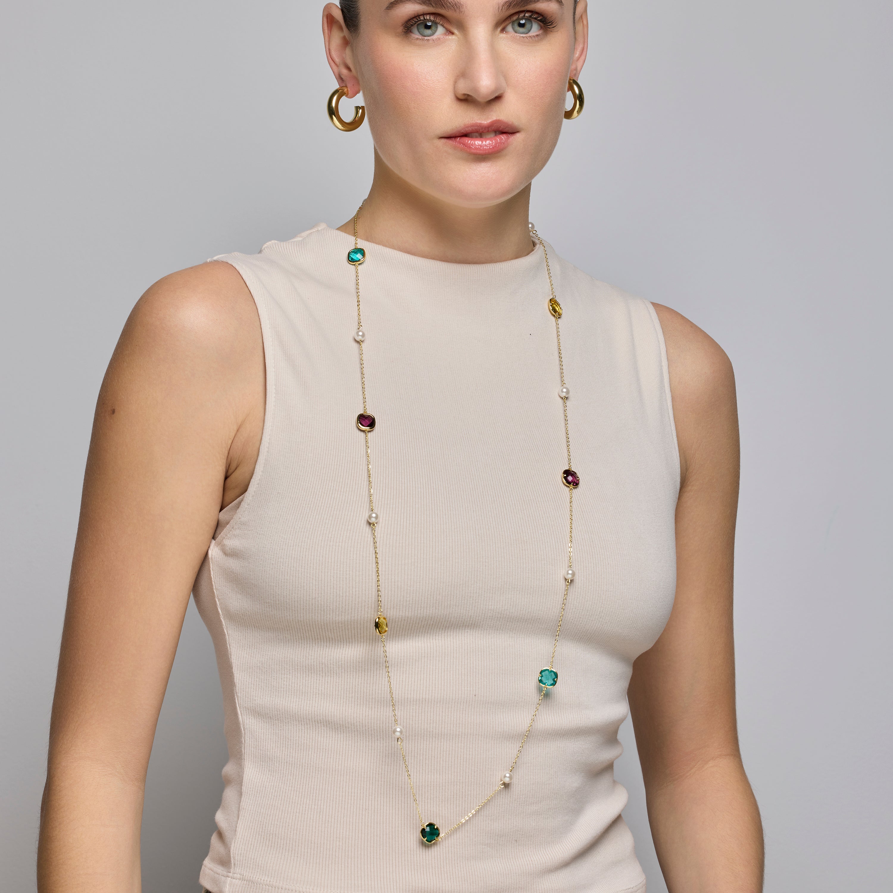 Pendientes acabado oro 18k - Thea
