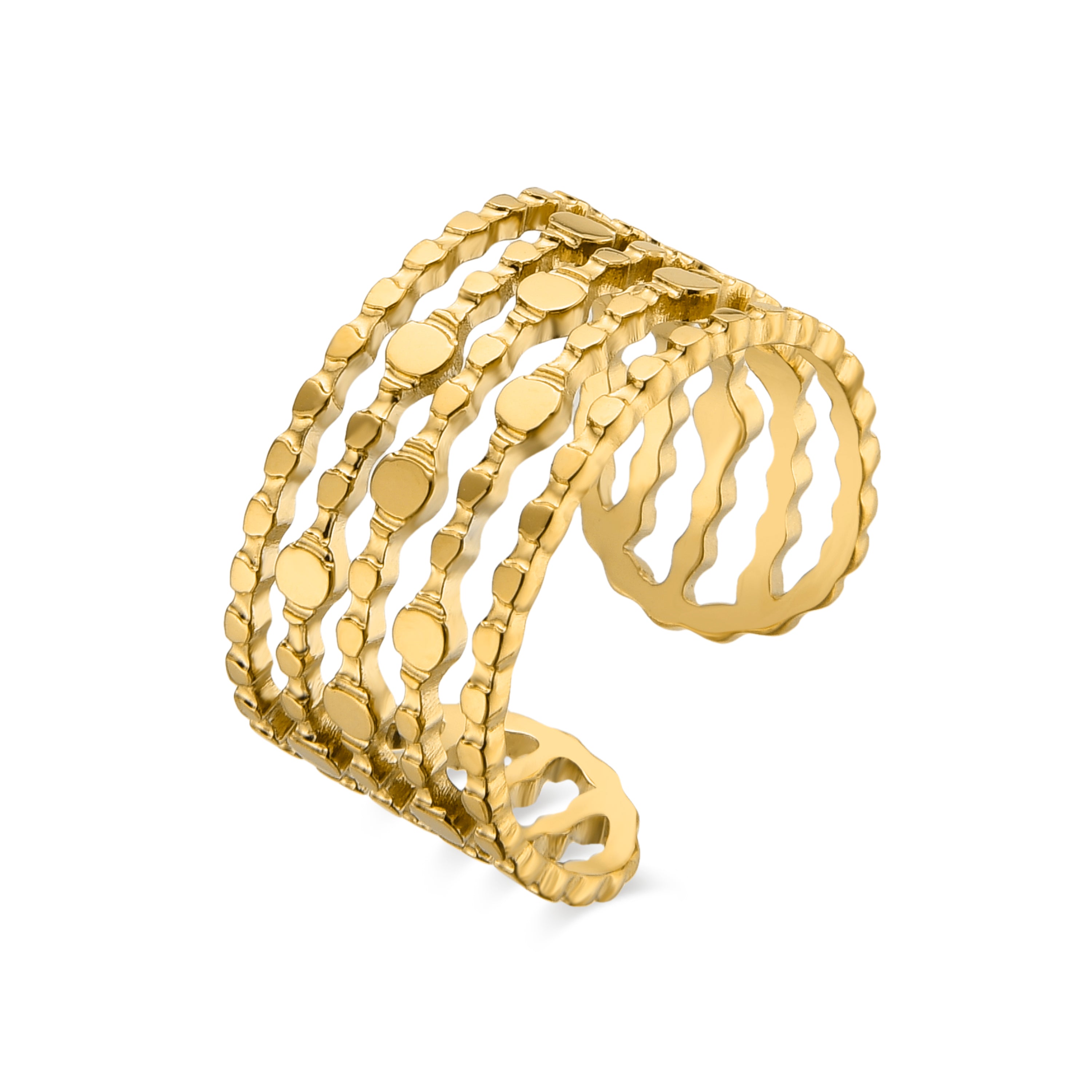 Anillo acabado en oro amarillo 18K - Zaie