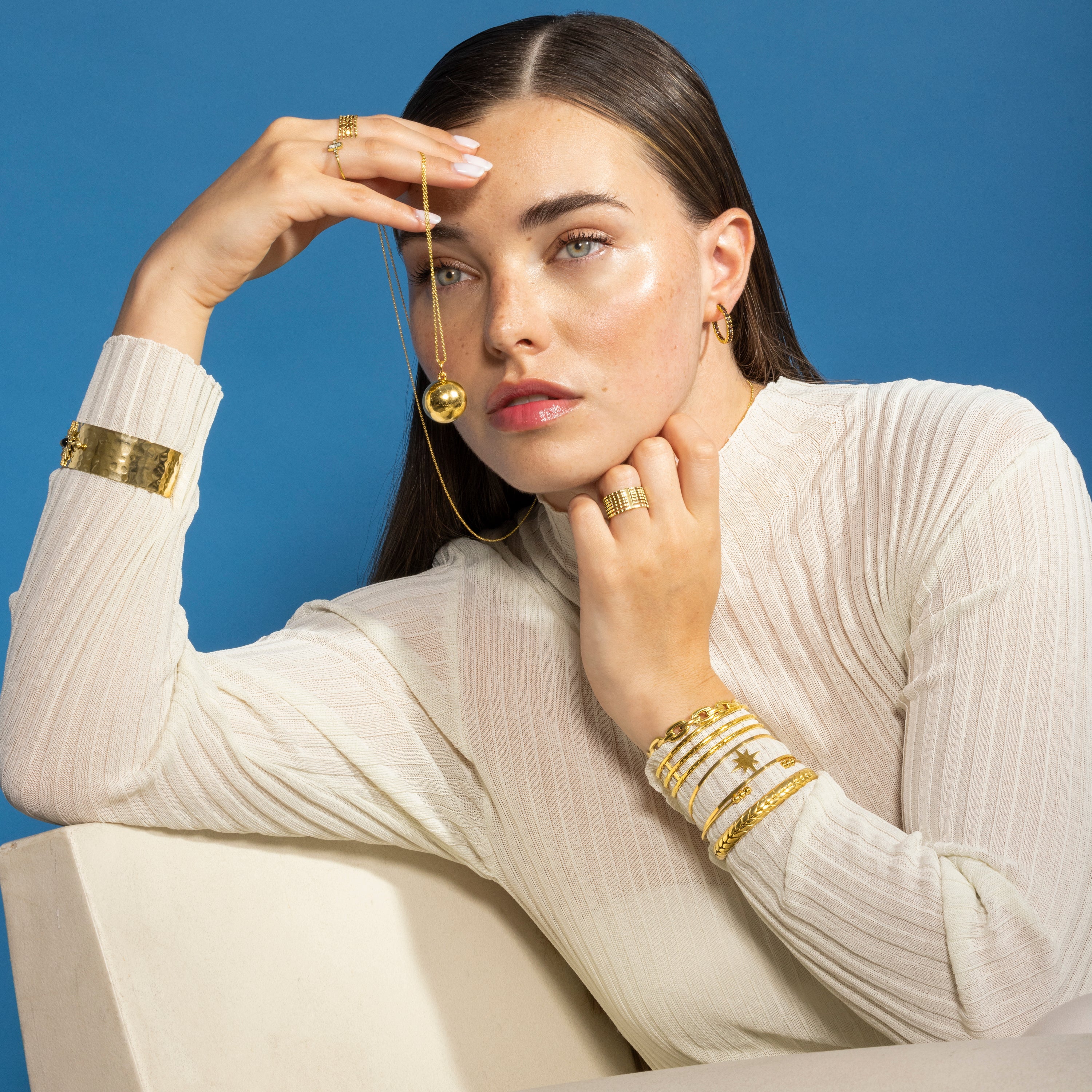 Briljant Zirconia Ring afgewerkt in 18K Geel Goud - Lyt