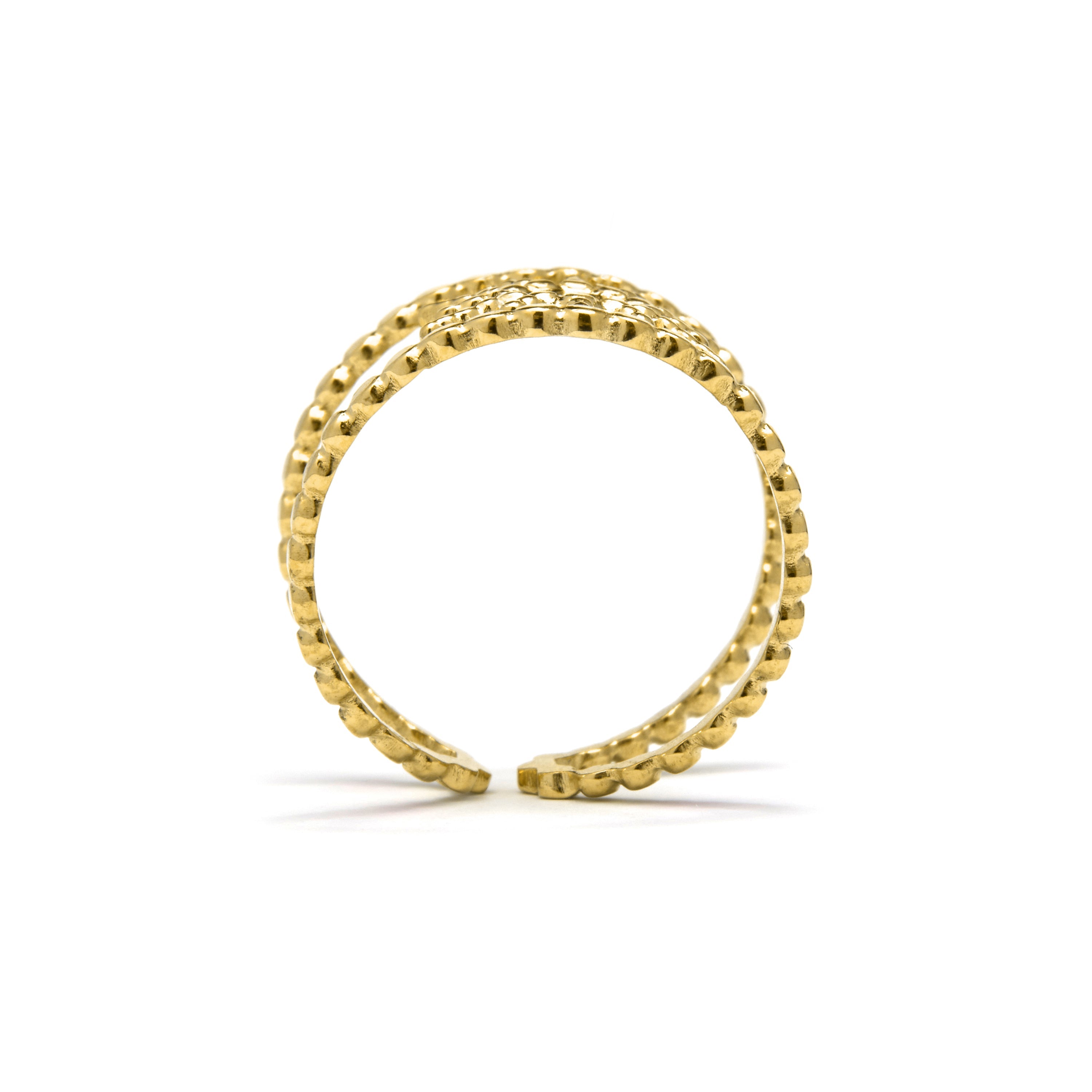 Ring afgewerkt in 18K geelgoud - Daeba
