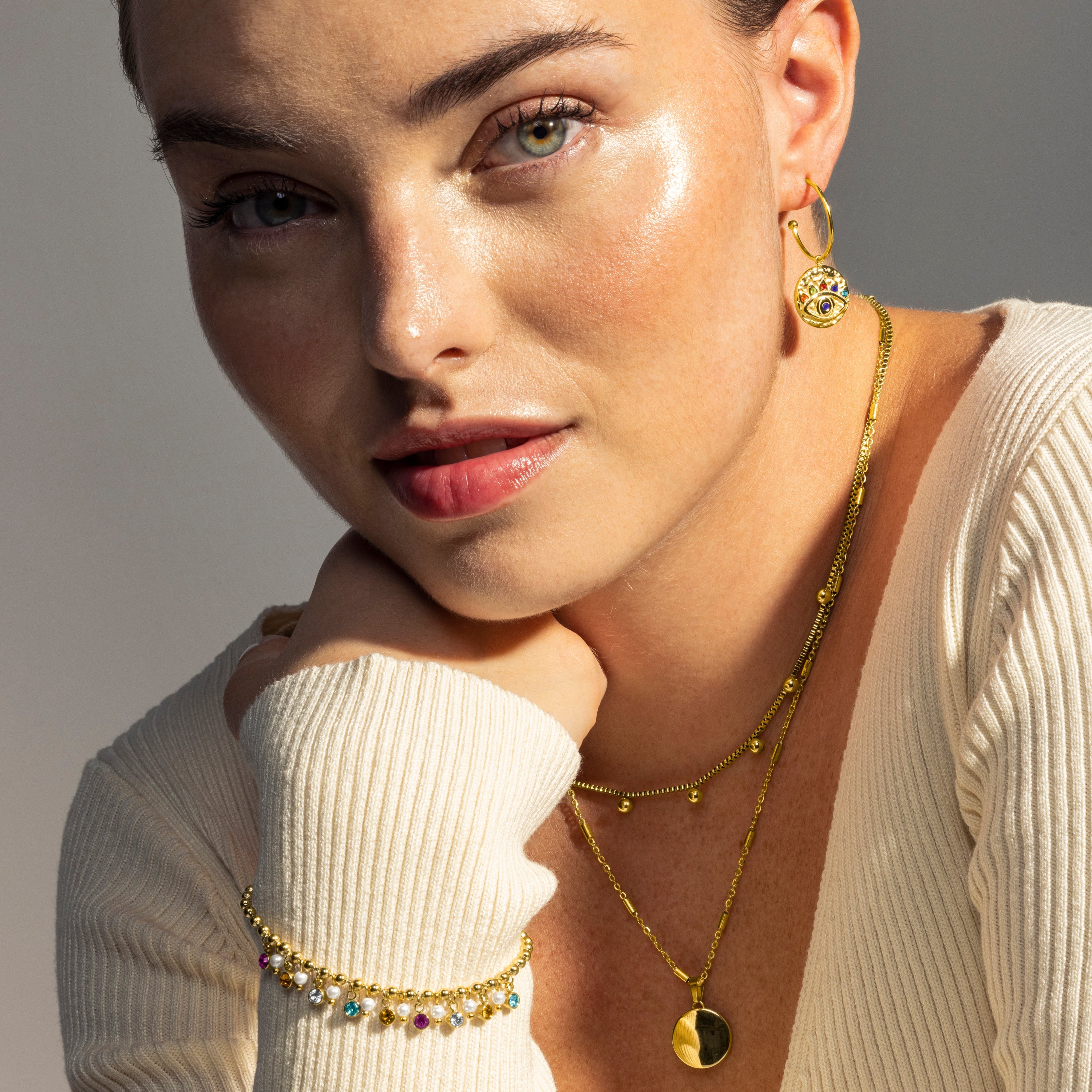 18K yellow gold finished collar - Nehi
