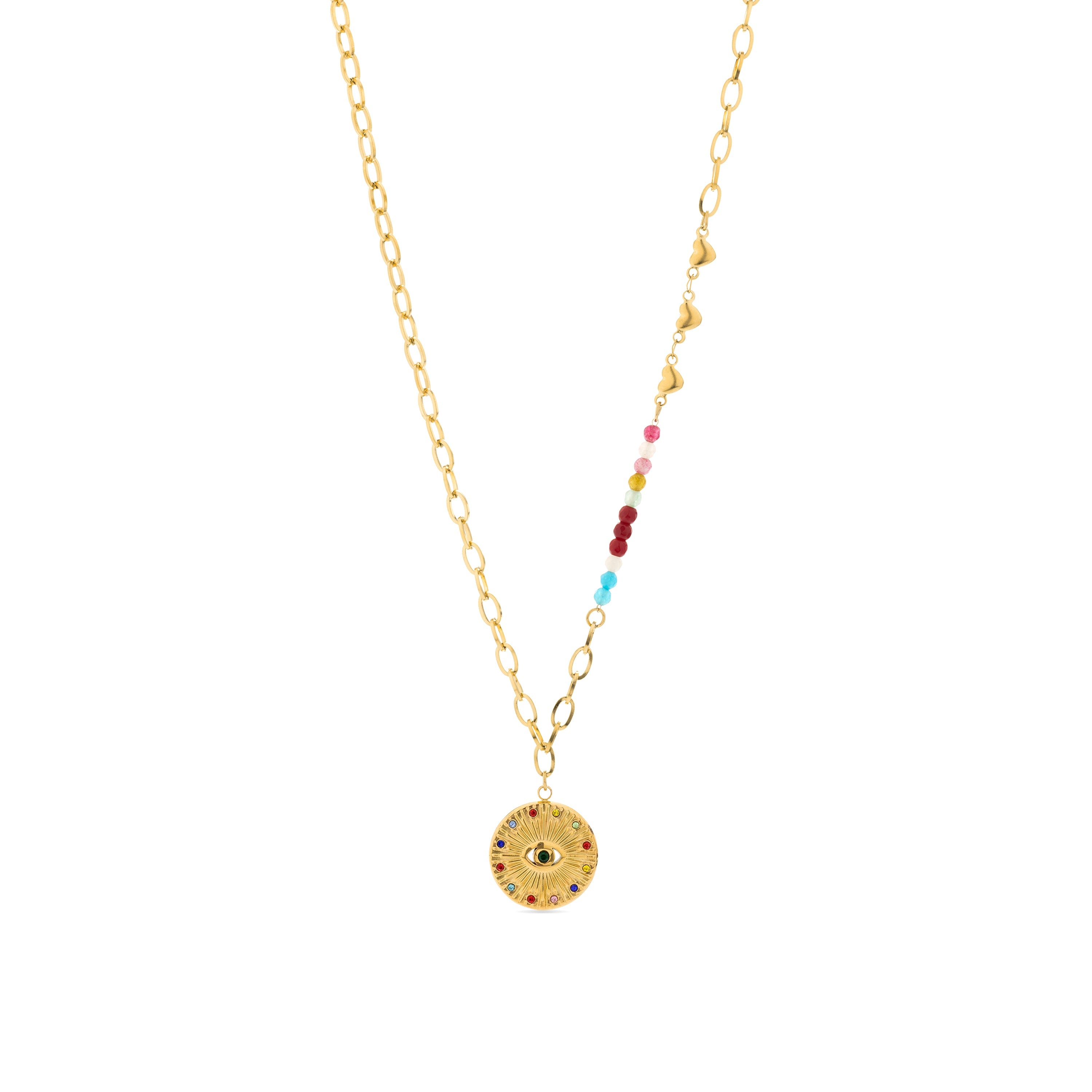 Collana in Cristallo Multicolore con finitura in oro giallo 18K - Targey