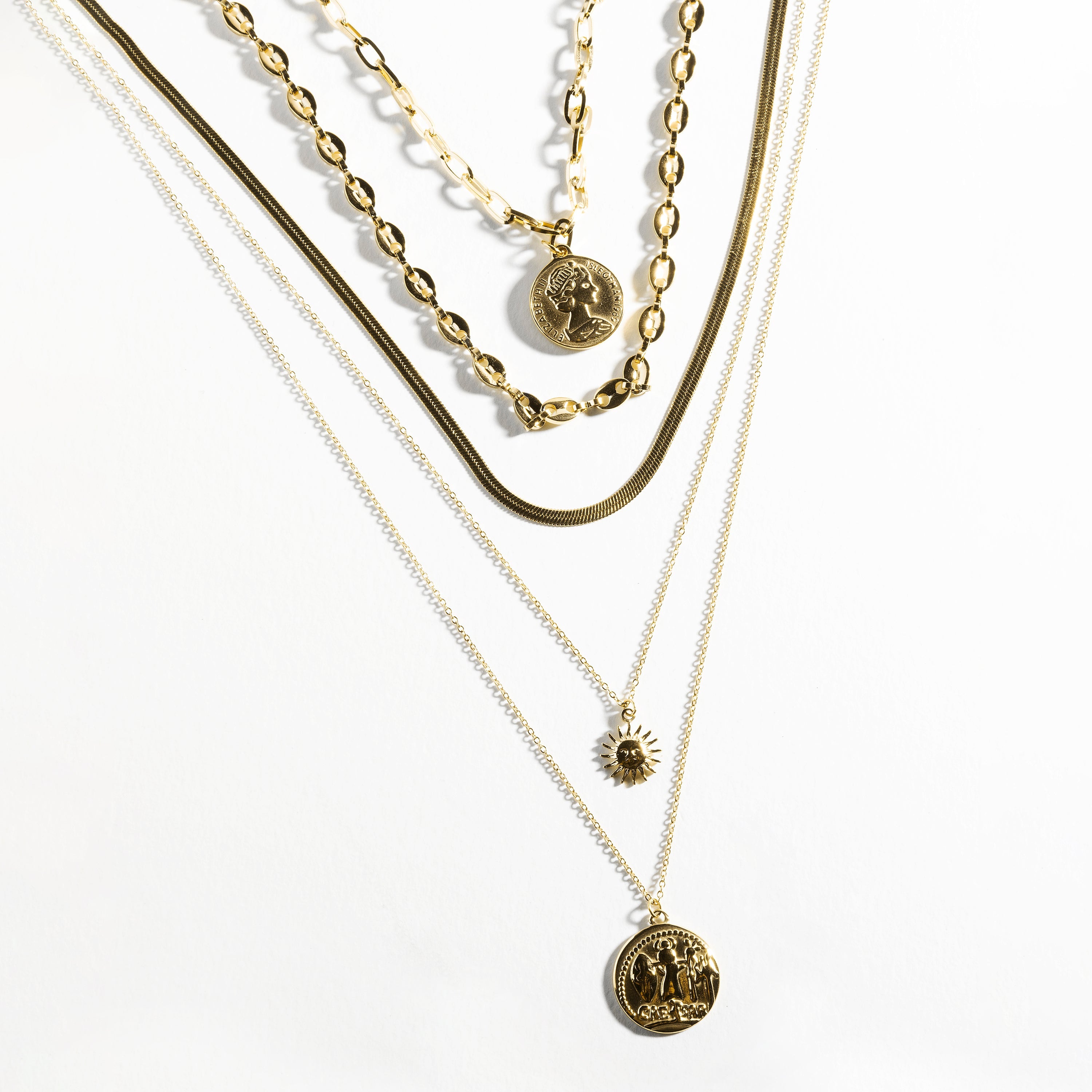 18K yellow gold finished collar - Takson