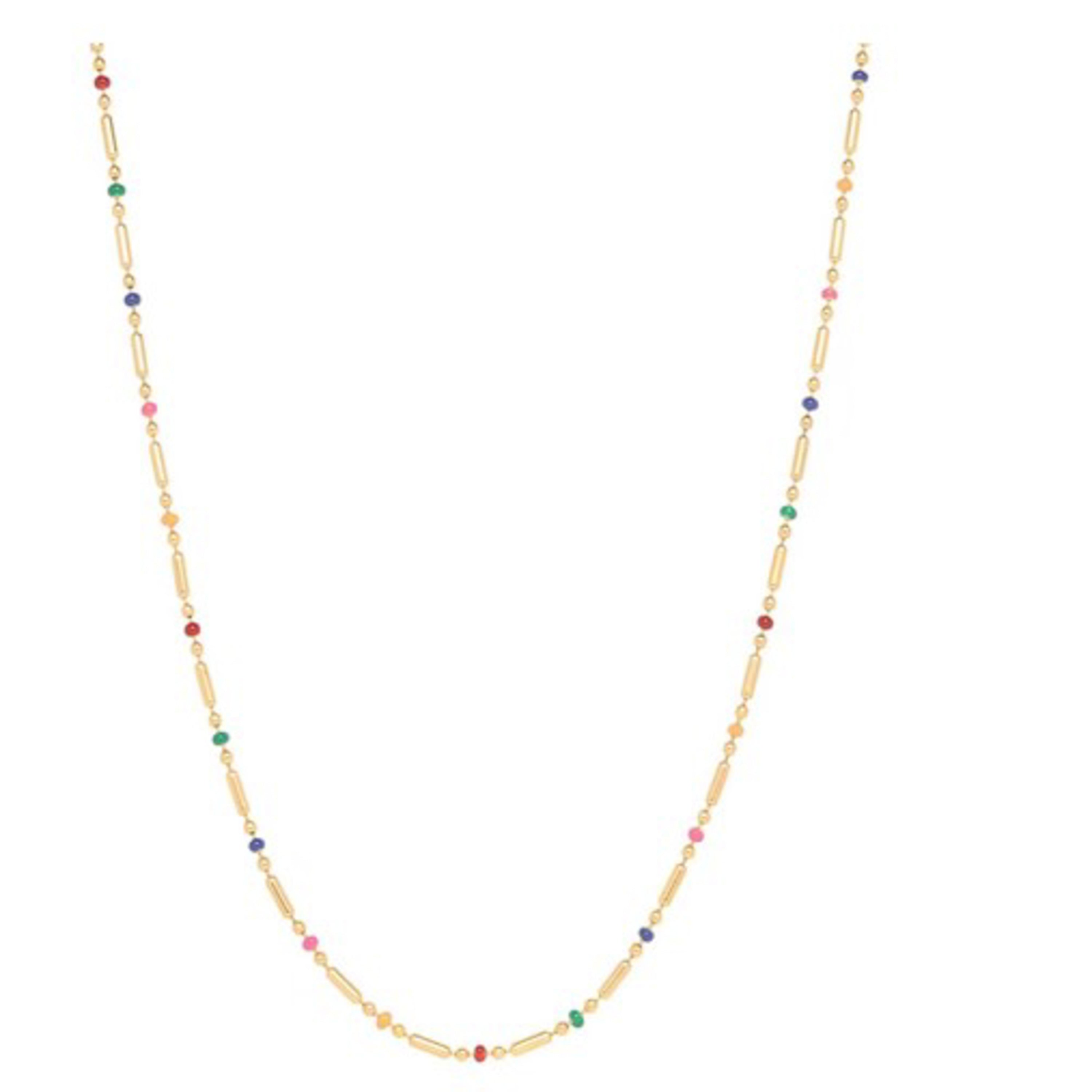Collana in Cristallo Multicolore con finitura in oro giallo 18K - Ukdra