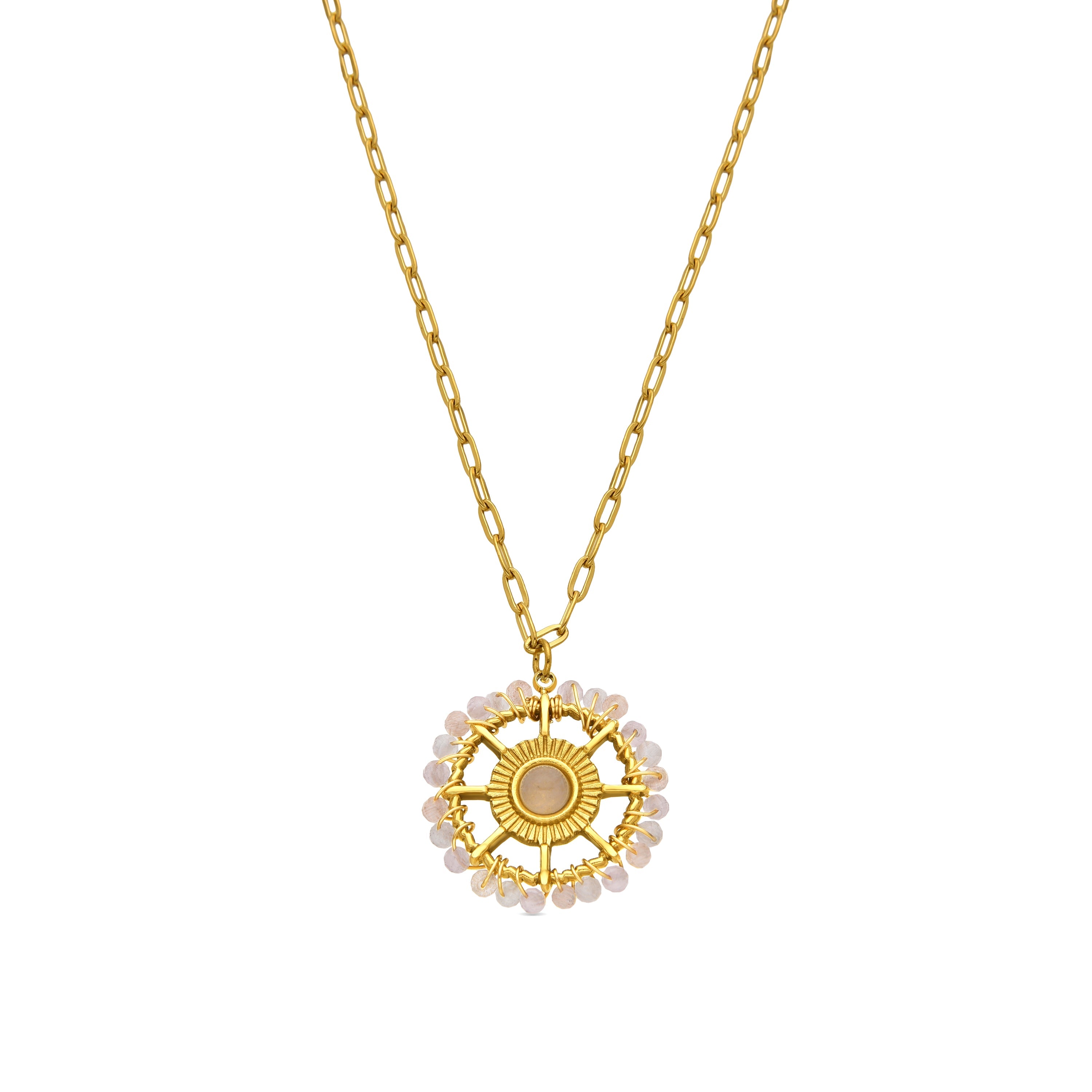 Collana con Zirconia Brillante finitura oro 18k - Yakde