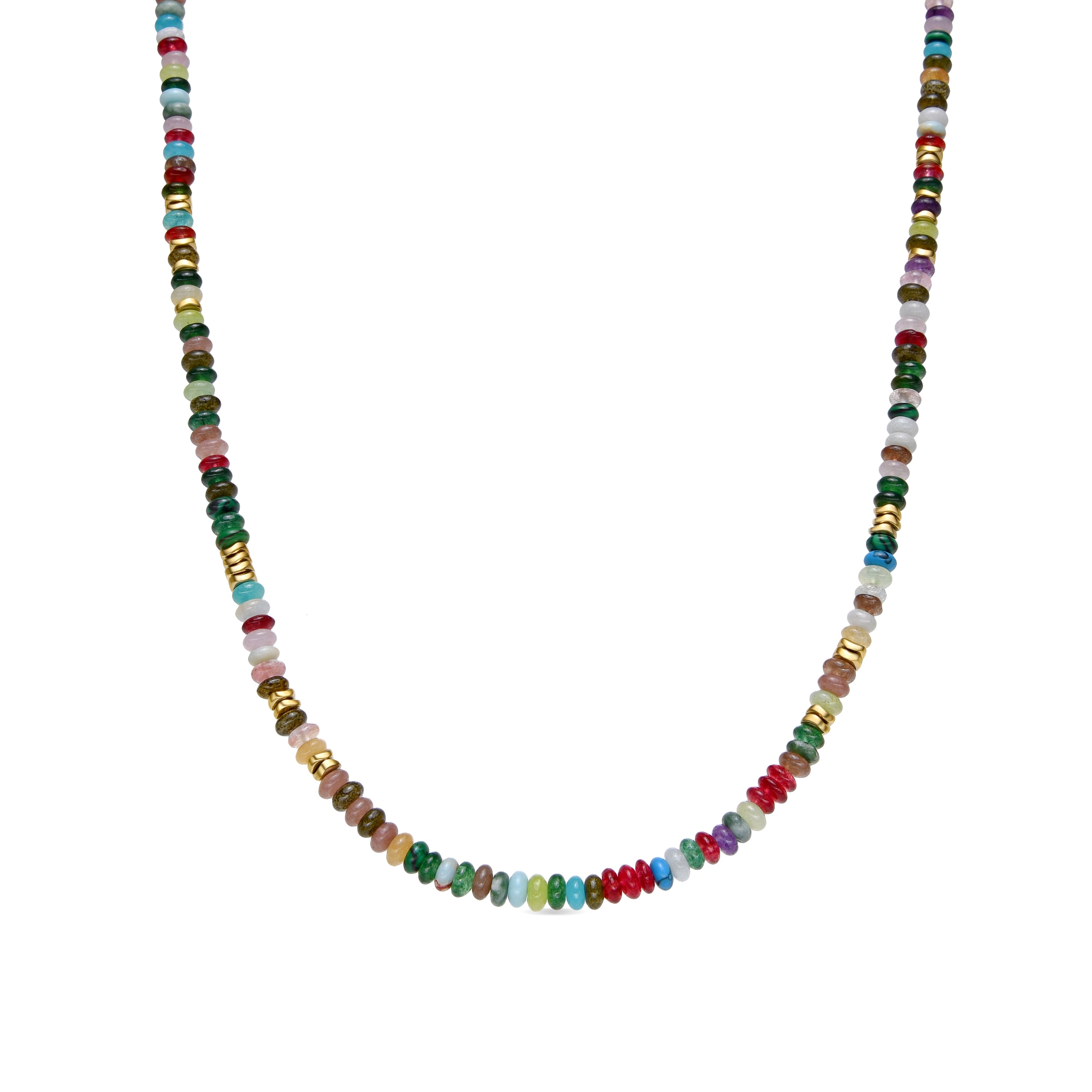 Collana con Cristallo Multicolore finitura oro 18k - Issne