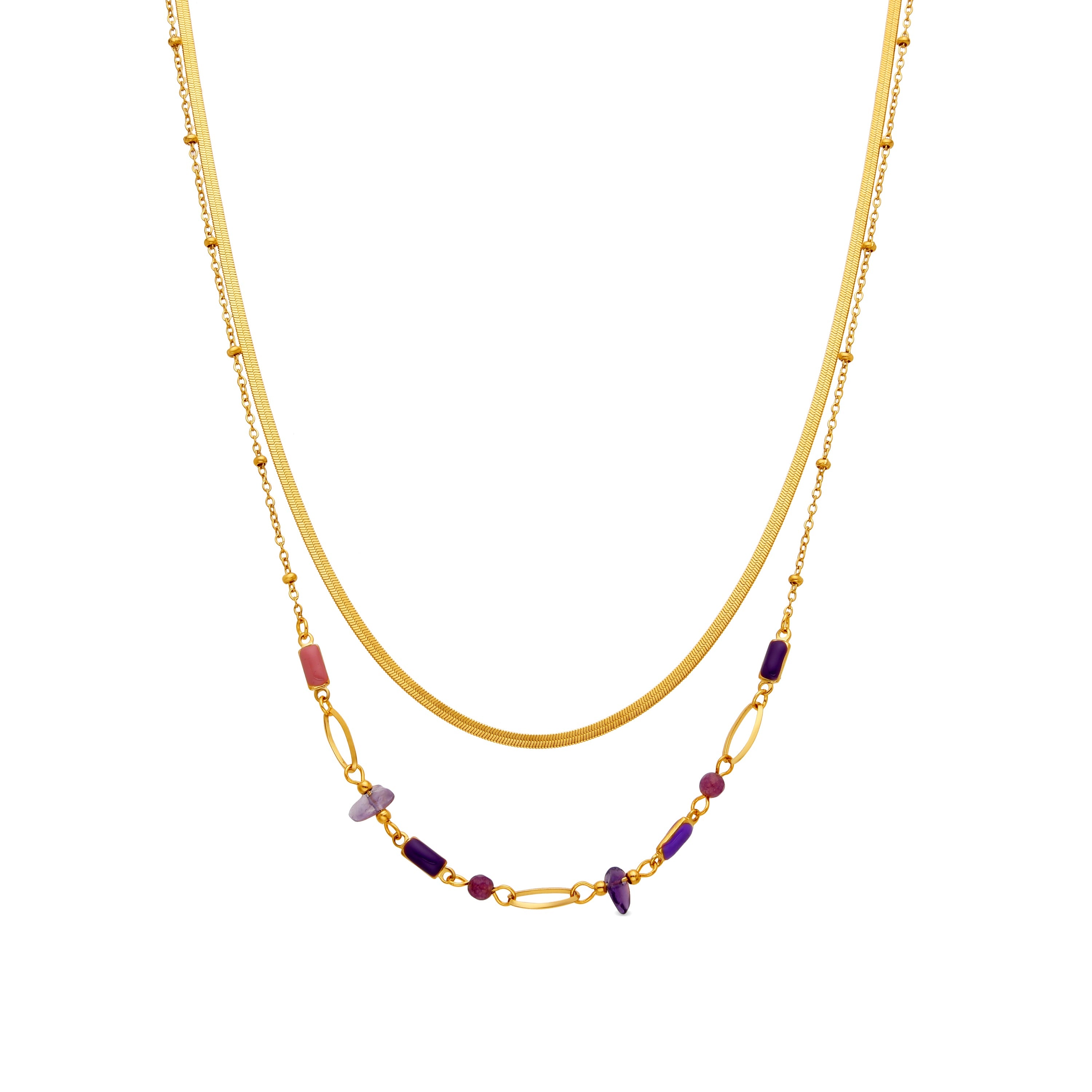 Collar con Lacado Multicolor acabado oro 18k - Rysai