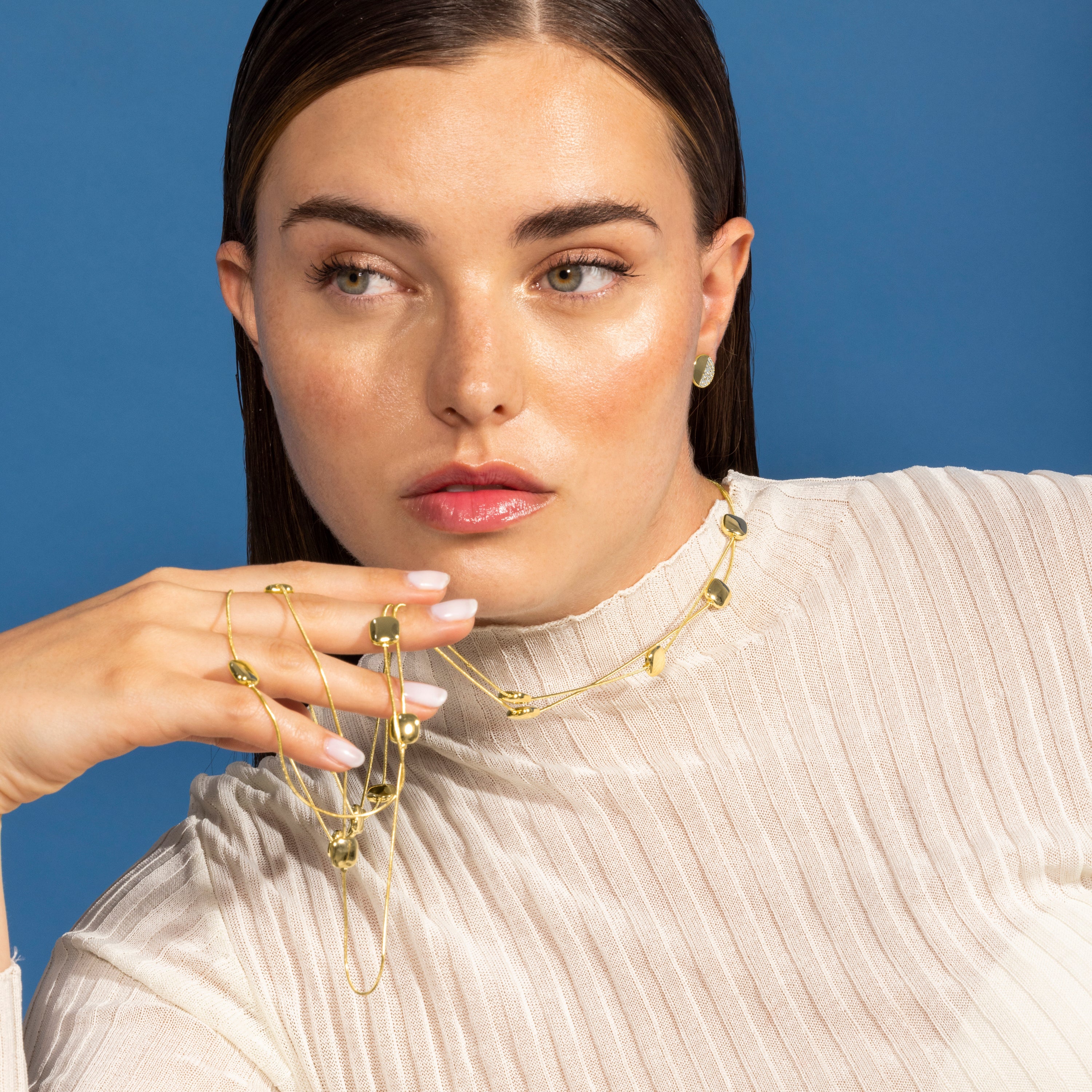 Collana di Perle Bianche finitura in oro giallo 18K - Tislain