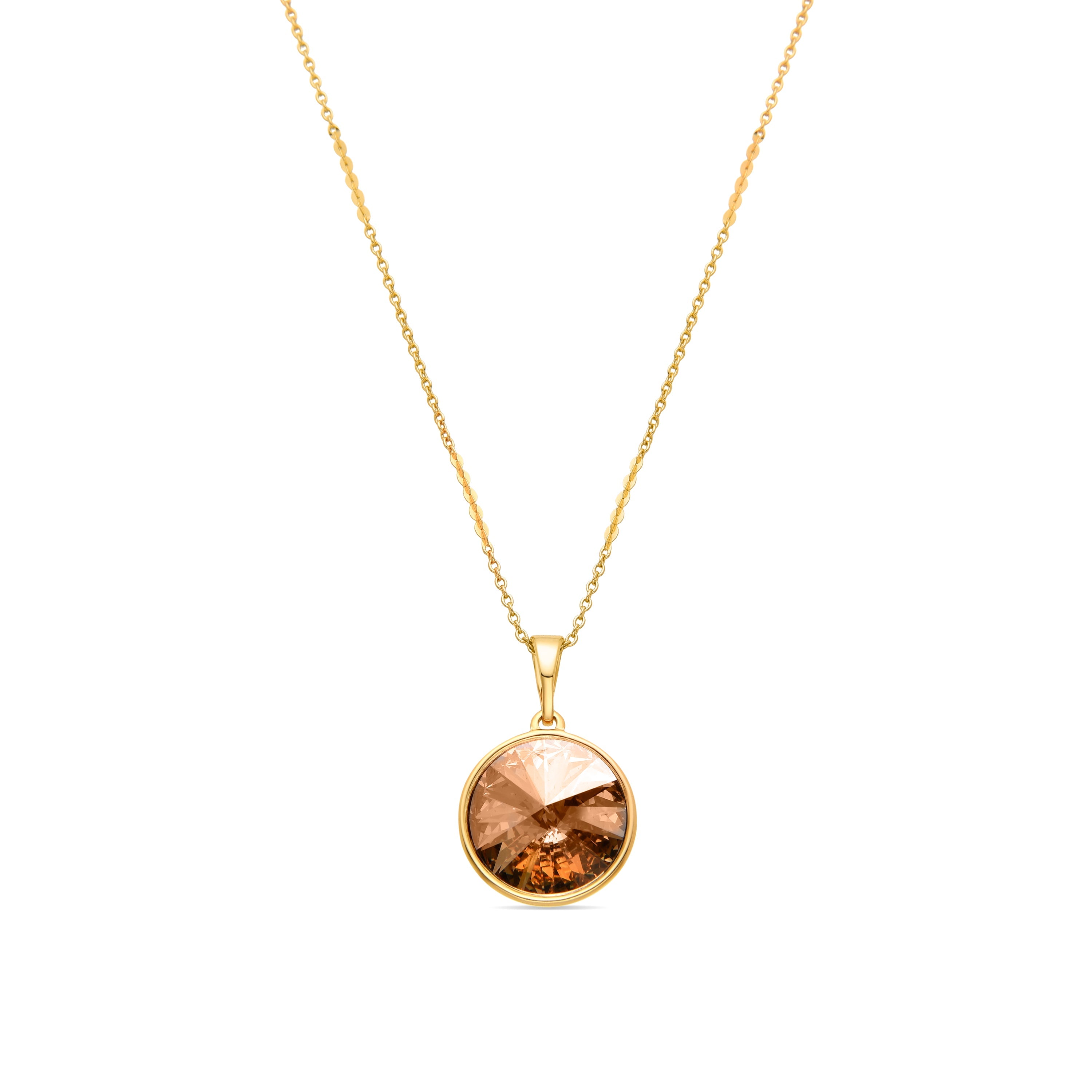 Collar de Cristal Amarillo acabado en oro amarillo 18K - Okhel