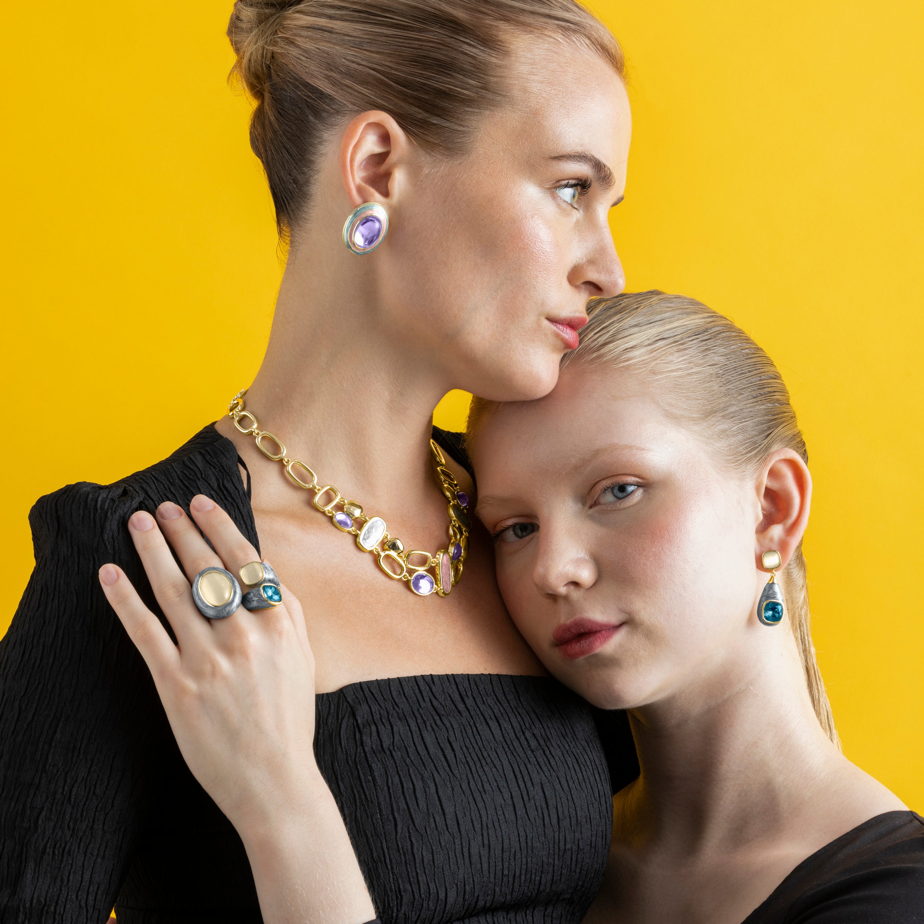 Collier en laque multicolore finition or 18k - Laido