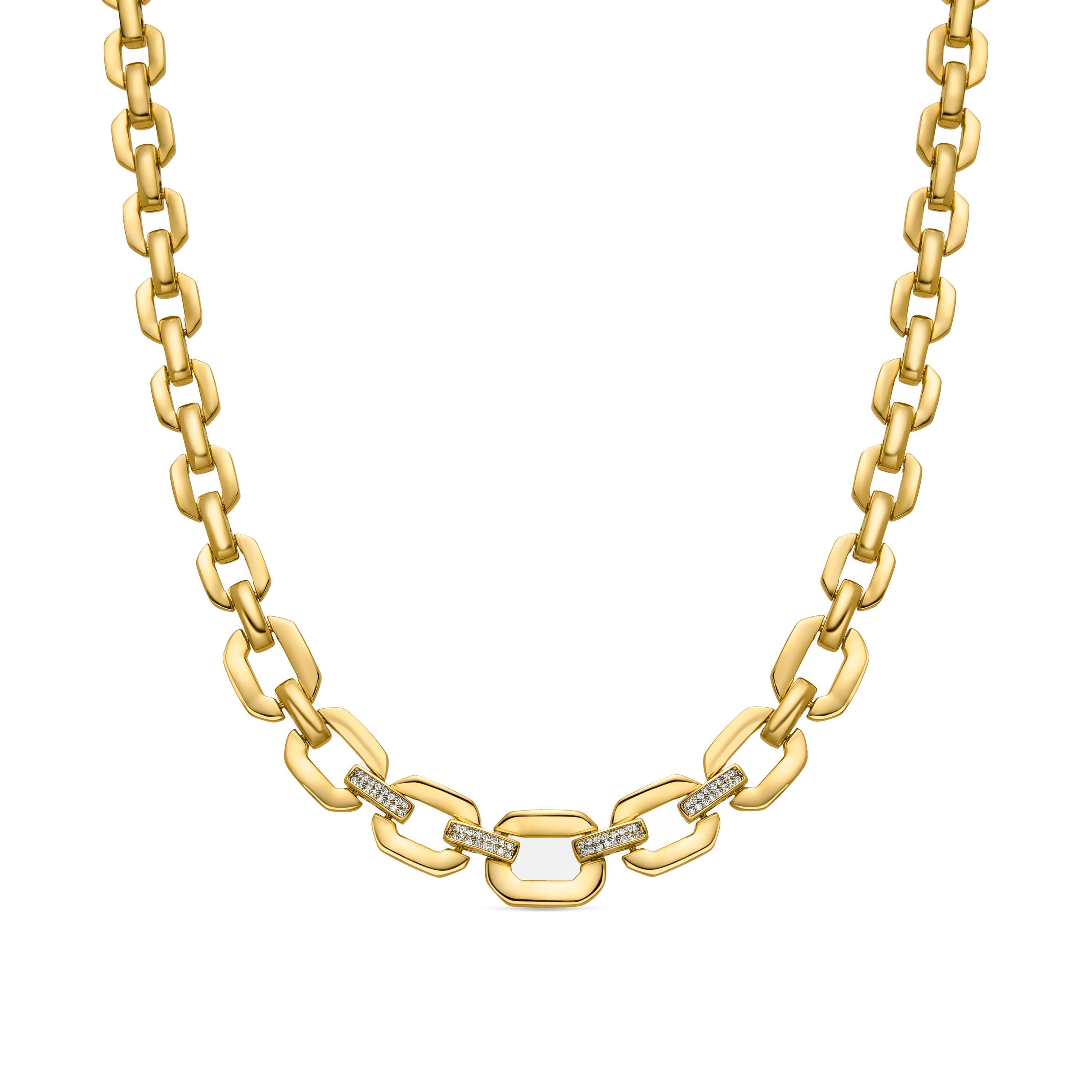 Collier avec Zirconium Brillant finition or 18k - Wigne