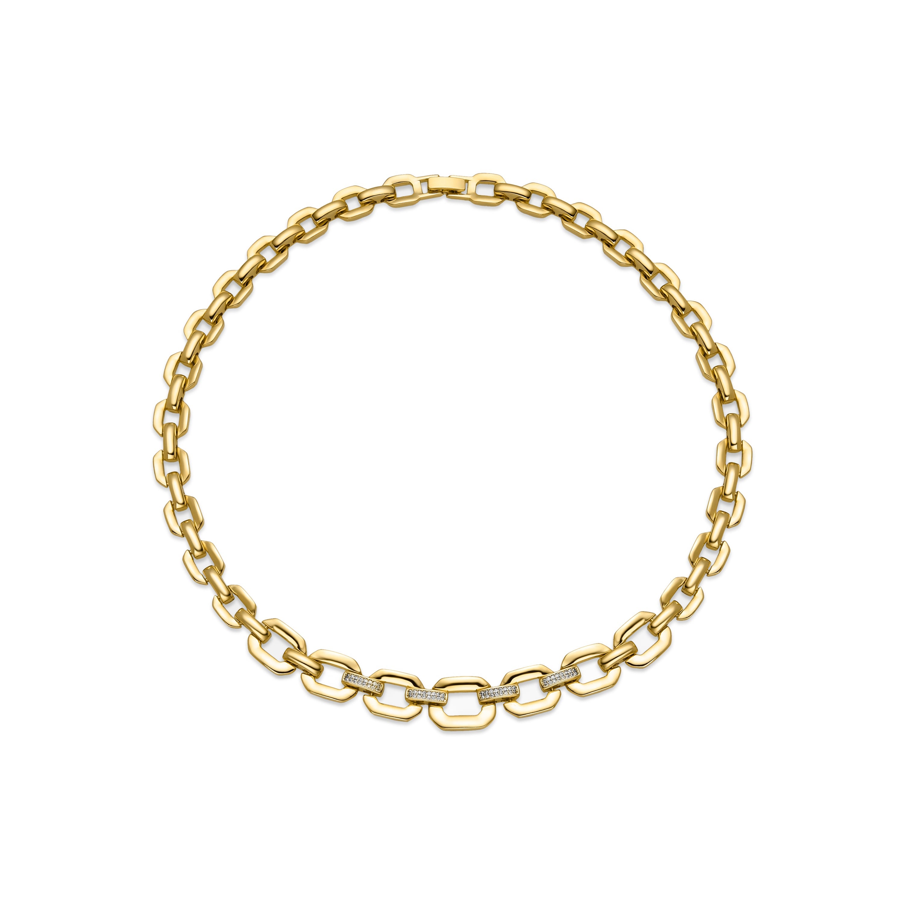 Collier avec Zirconium Brillant finition or 18k - Wigne