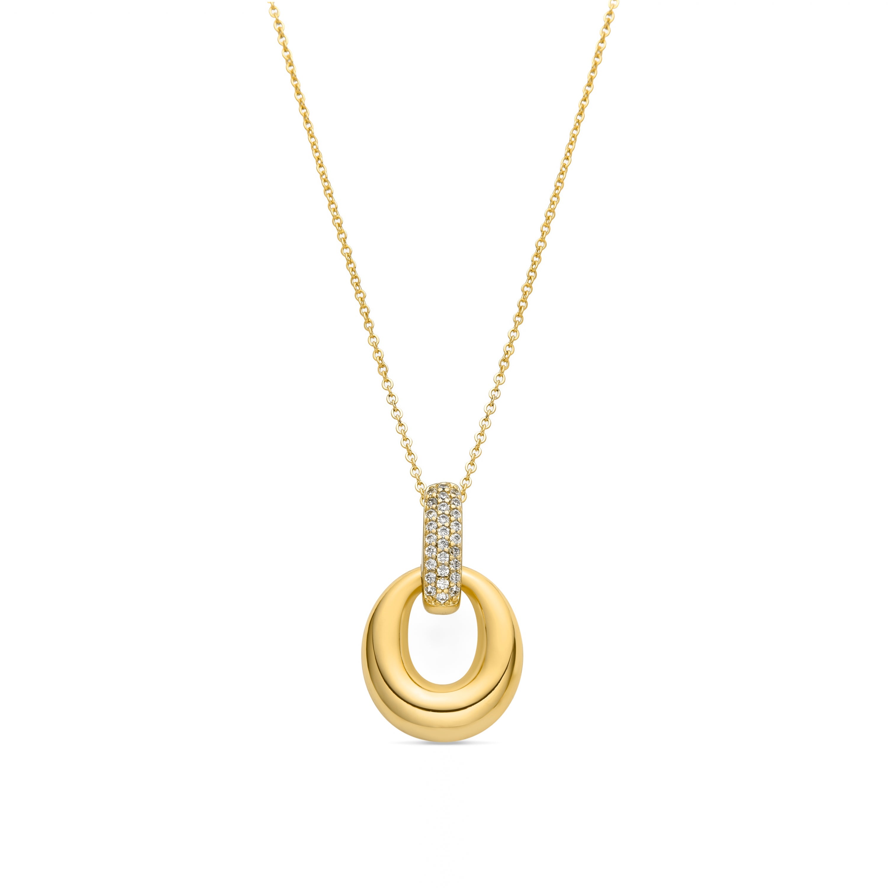Collar con Circonita Brillante acabado oro 18k - Pakki