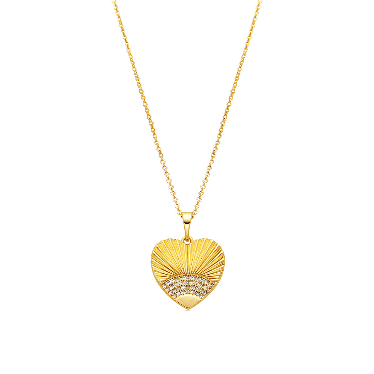 Collier avec Zirconium Brillant finition or 18k - Emmu