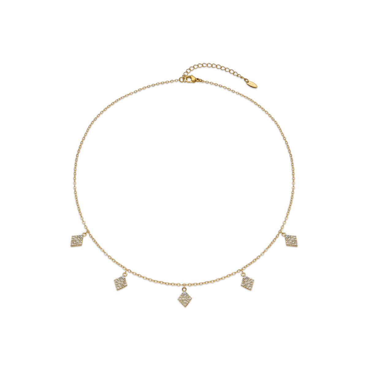 Collier avec Zirconium Brillant finition or 18k - Tingi