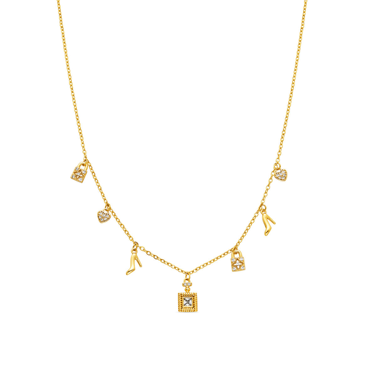 Collier avec Zirconium Brillant finition or 18k - Hifast