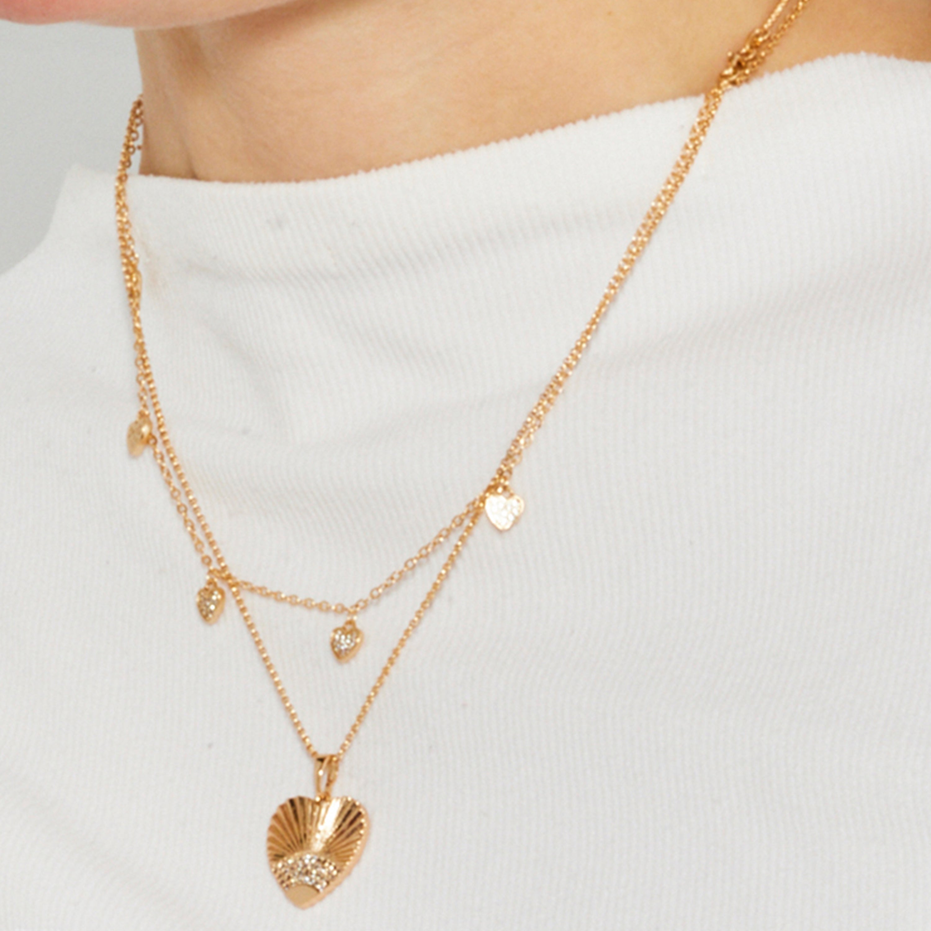 Collier avec Zirconium Brillant finition or 18k - Ridbe