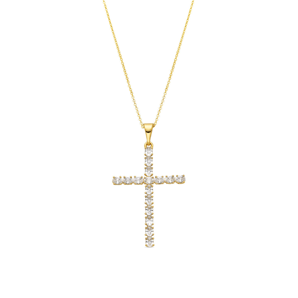 Collana con Zirconia Brillante finitura oro 18k - Buteo