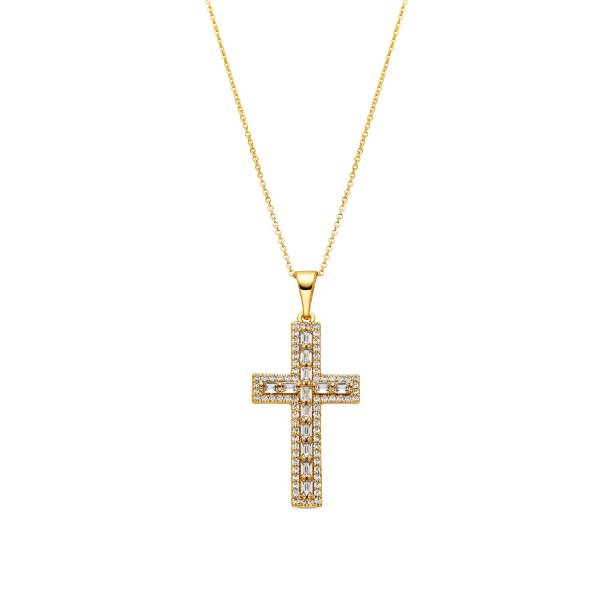 Collana con Zirconia Brillante finitura oro 18k - Diora
