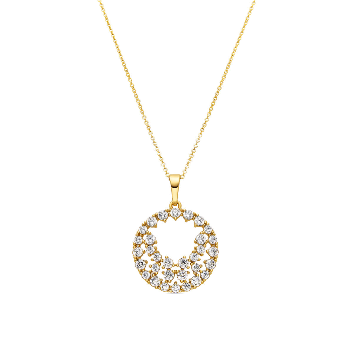 Collana con Zirconia Brillante finitura oro 18k - Sili