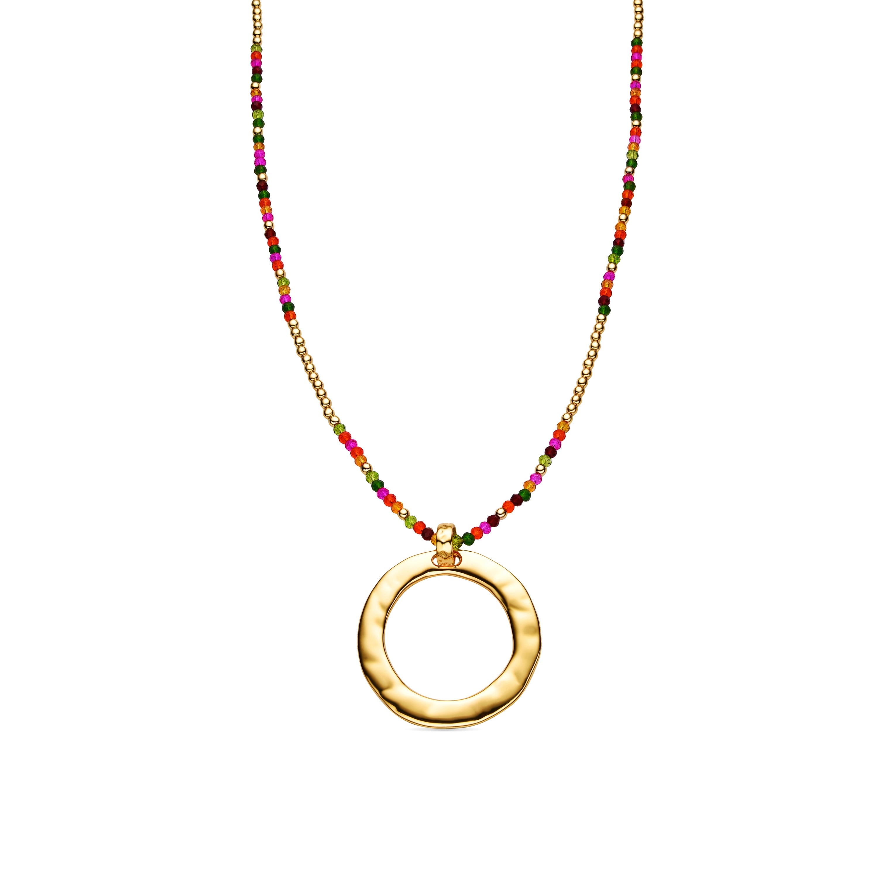 Collana con Cristallo Rosa finitura oro 18k - Miota