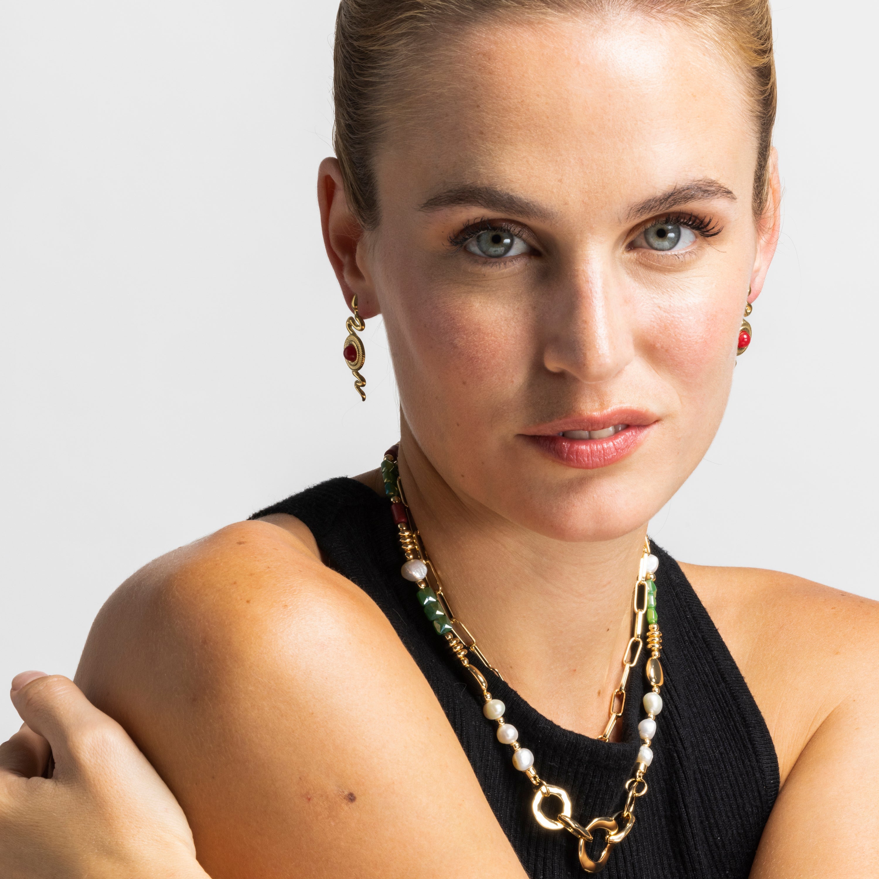 Ketting met Witte Parel afgewerkt in 18k goud - Kany