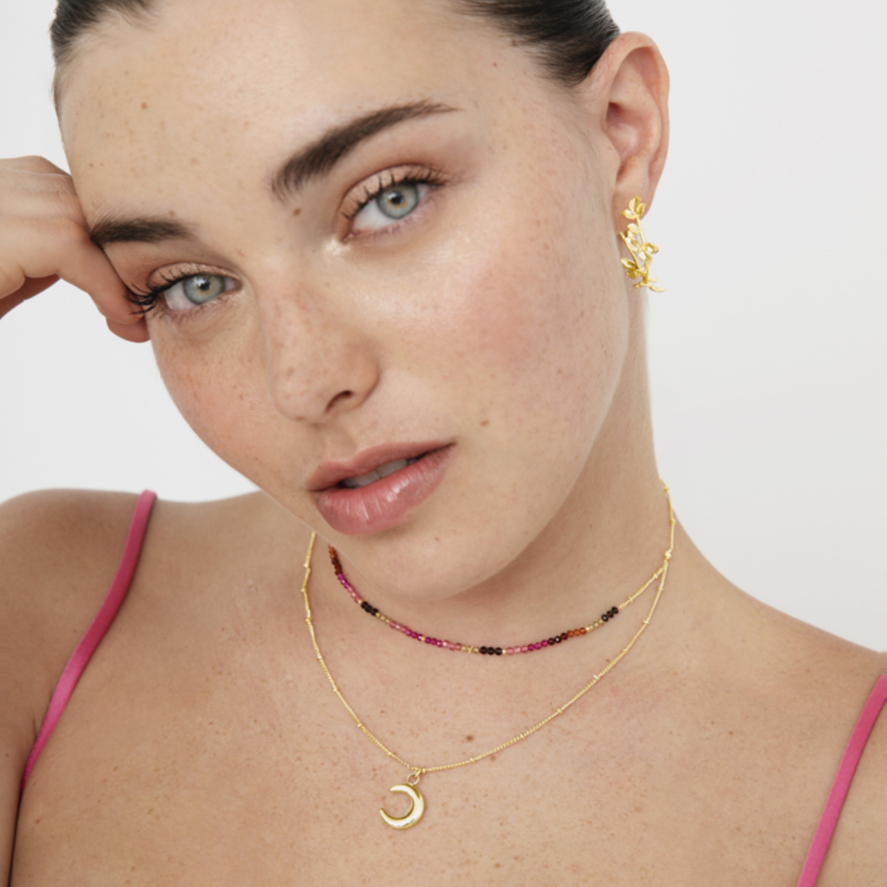 Collana in Cristallo Multicolore con finitura in oro giallo 18K - Noko
