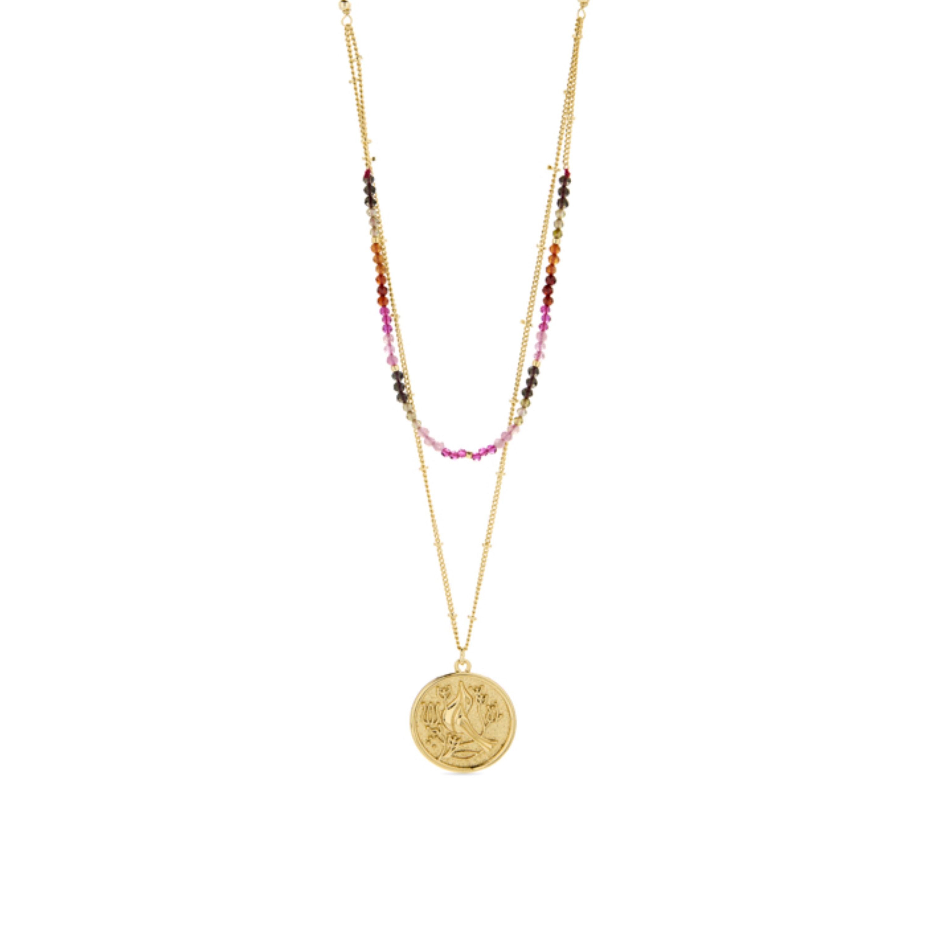 Collar de Turmalina Multicolor acabado en oro amarillo 18K - Sonul