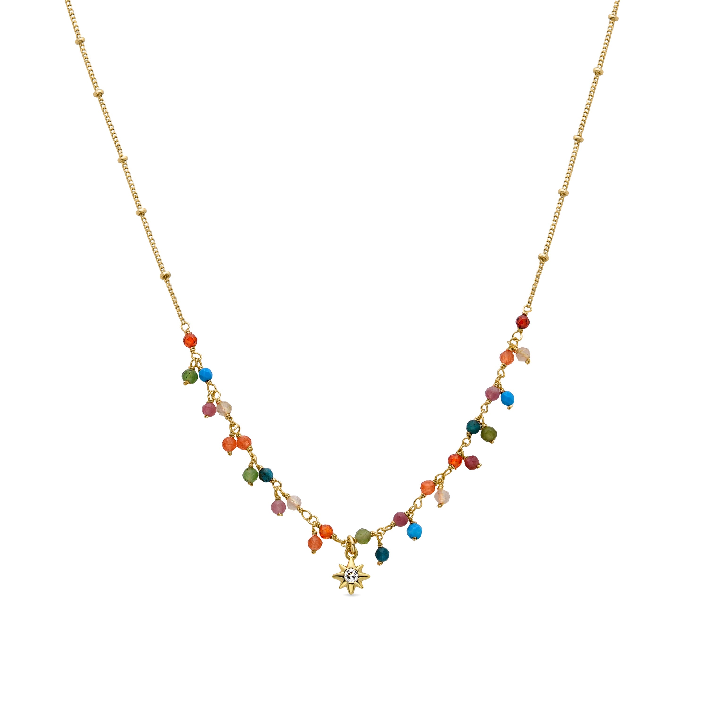 Collana in Cristallo Multicolore con finitura in oro giallo 18K - Lision
