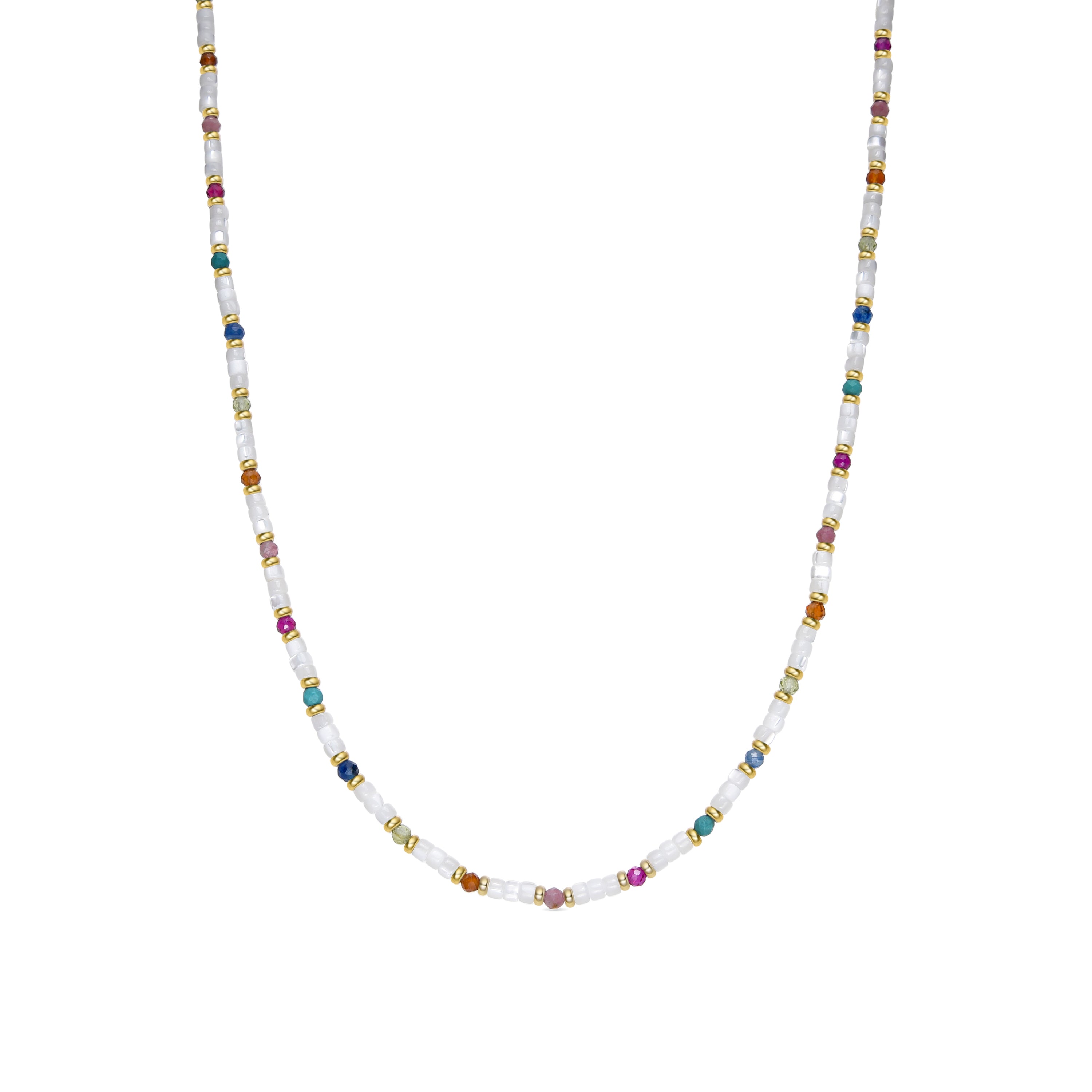 Collana con Madreperla Bianca finitura oro 18k - Xolau