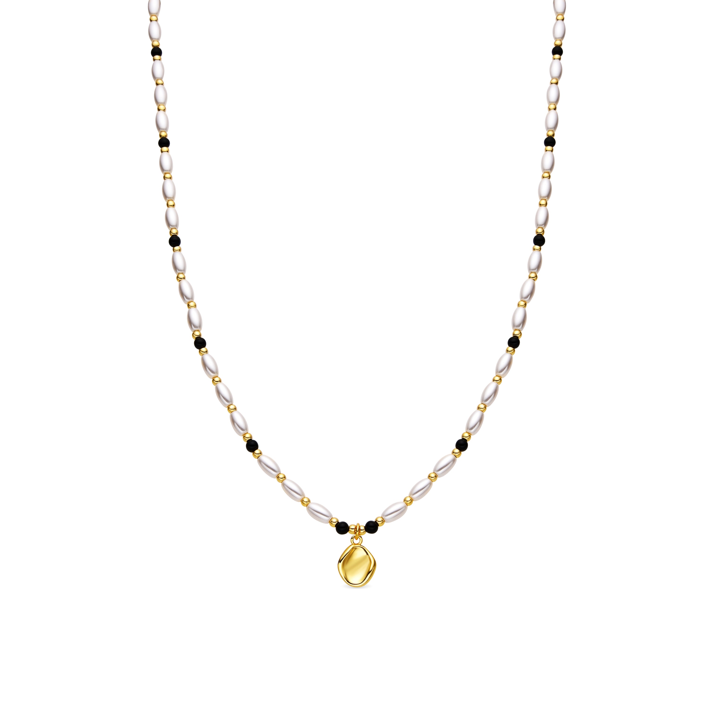 Ketting met Witte Parel afgewerkt in 18k goud - Zizi