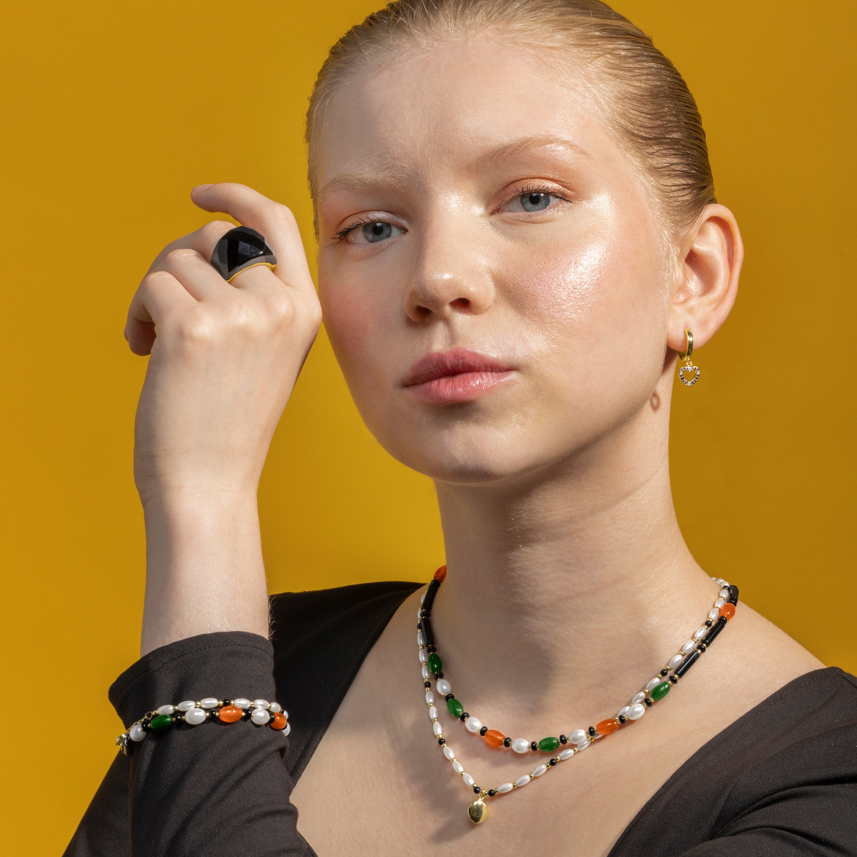 Collana con Onice finitura oro 18k - Coepil