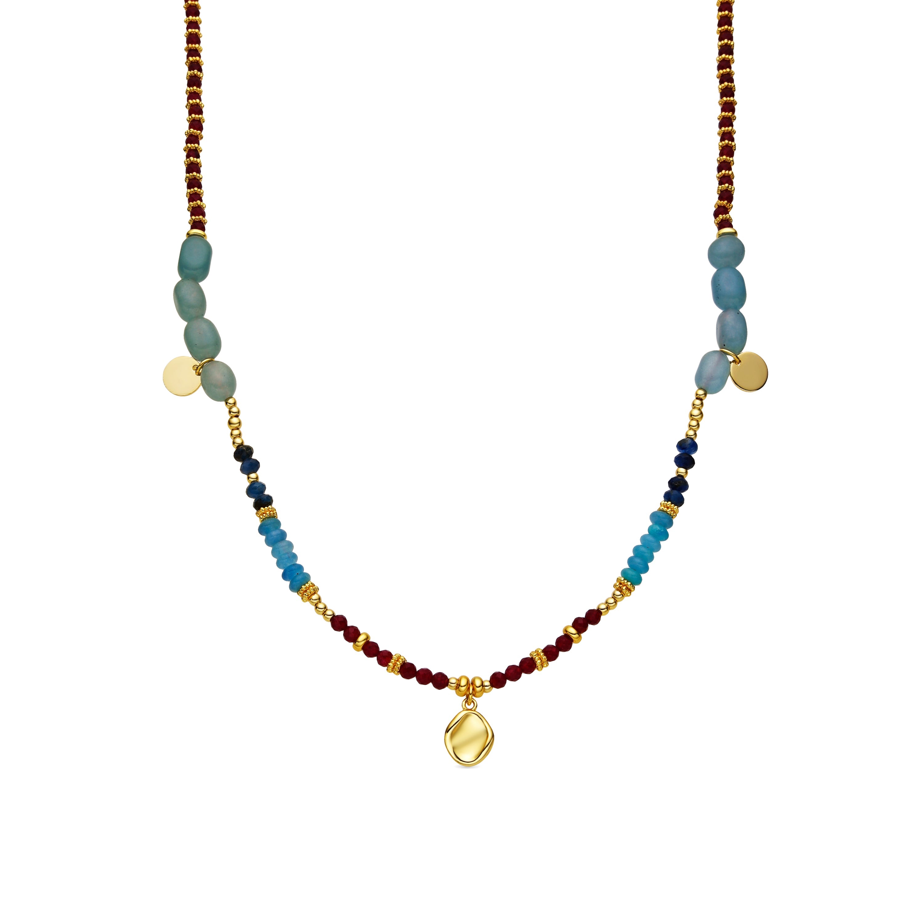 Collana con Cristallo Multicolore finitura oro 18k - Ney