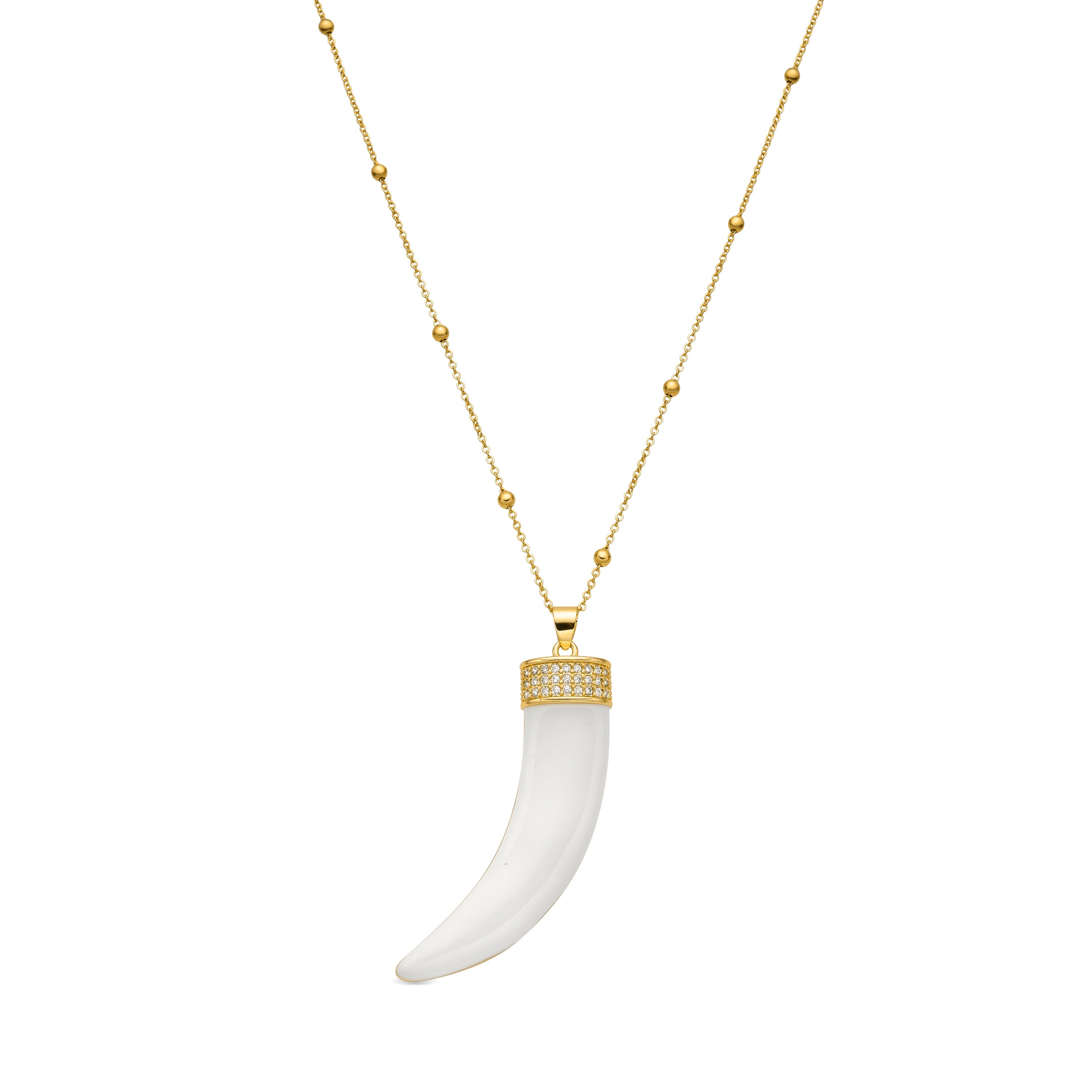 Silver finish collar and White Lacquer - Arhew