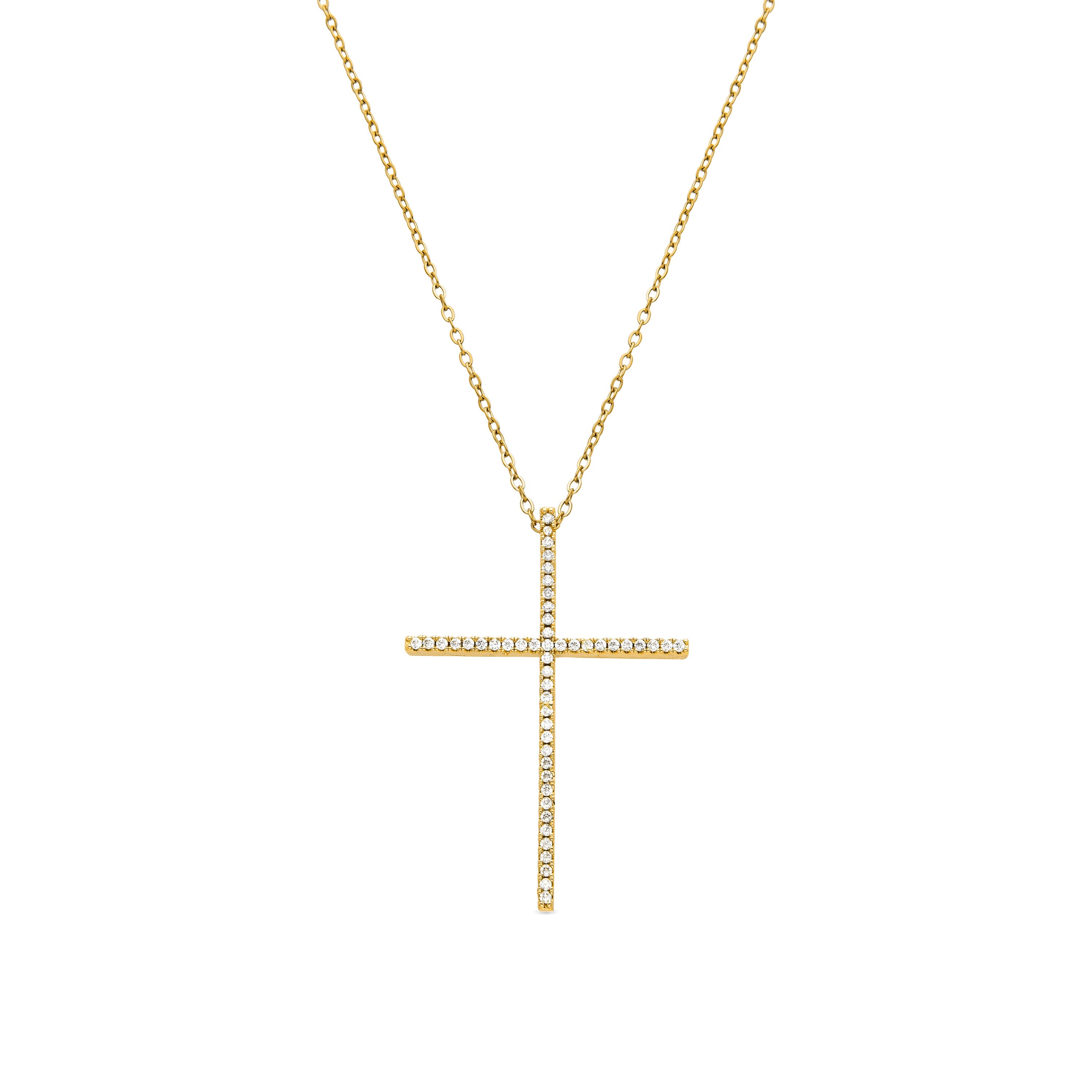 Collar con Circonita Brillante acabado oro 18K - Saisa