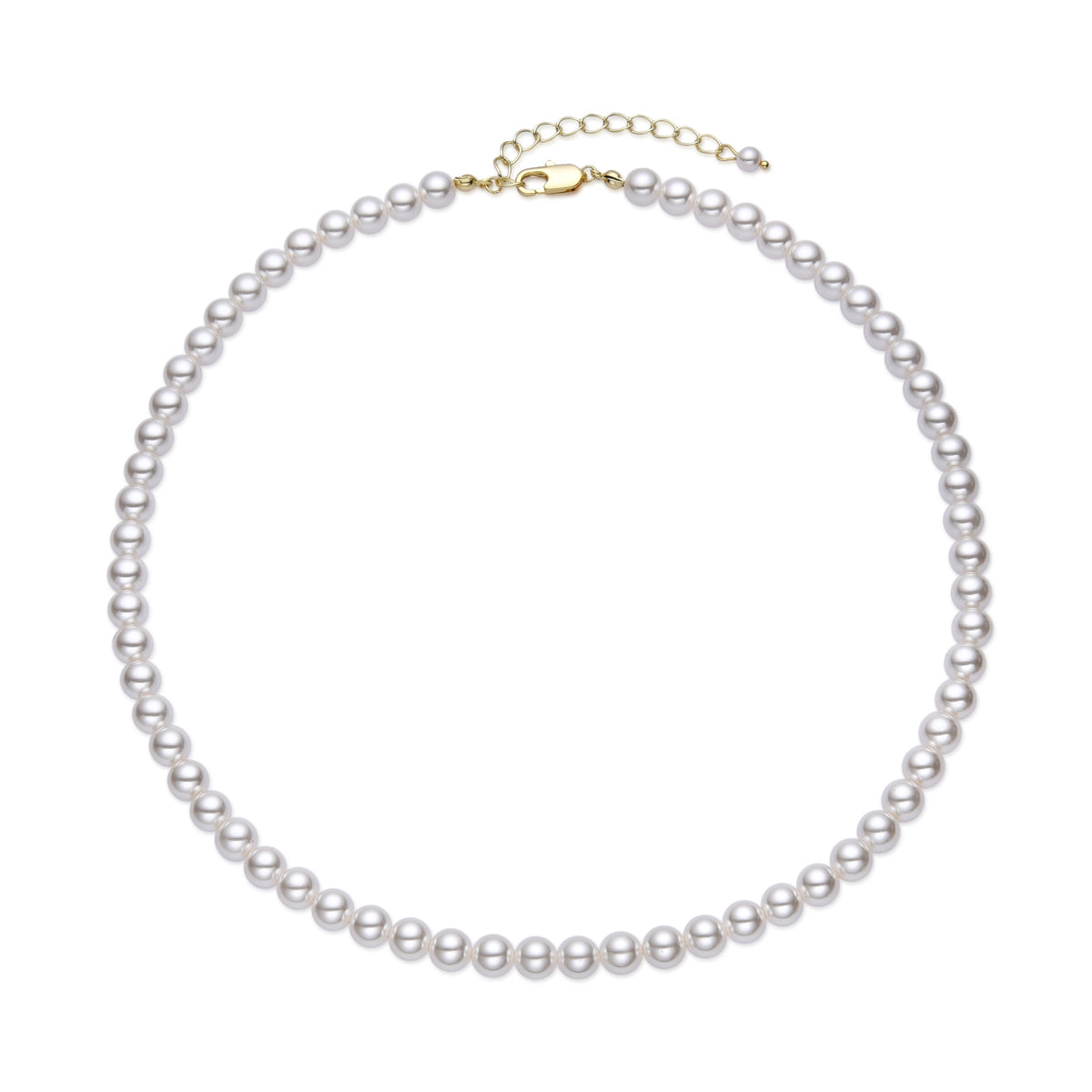 Ketting met Witte Parel afgewerkt in 18k goud - Jamel