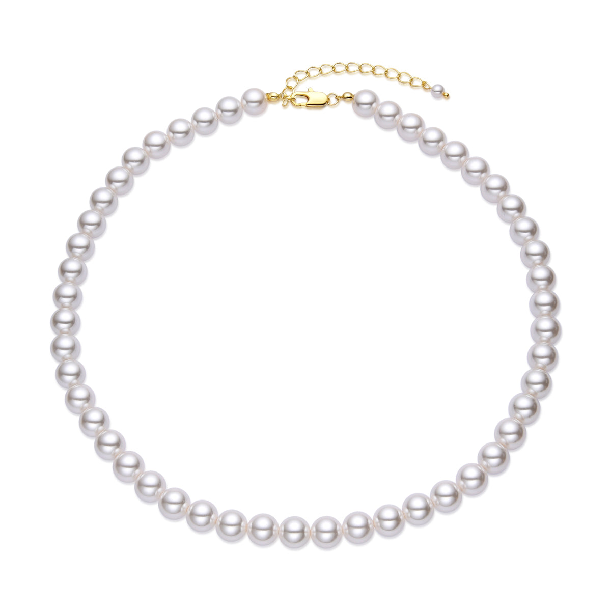 Ketting met Witte Parel afgewerkt in 18k goud - Jamel