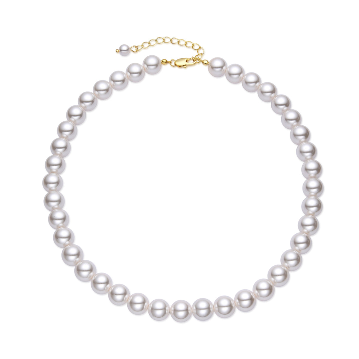 Collana con Perla Bianca finitura oro 18k - Jamel