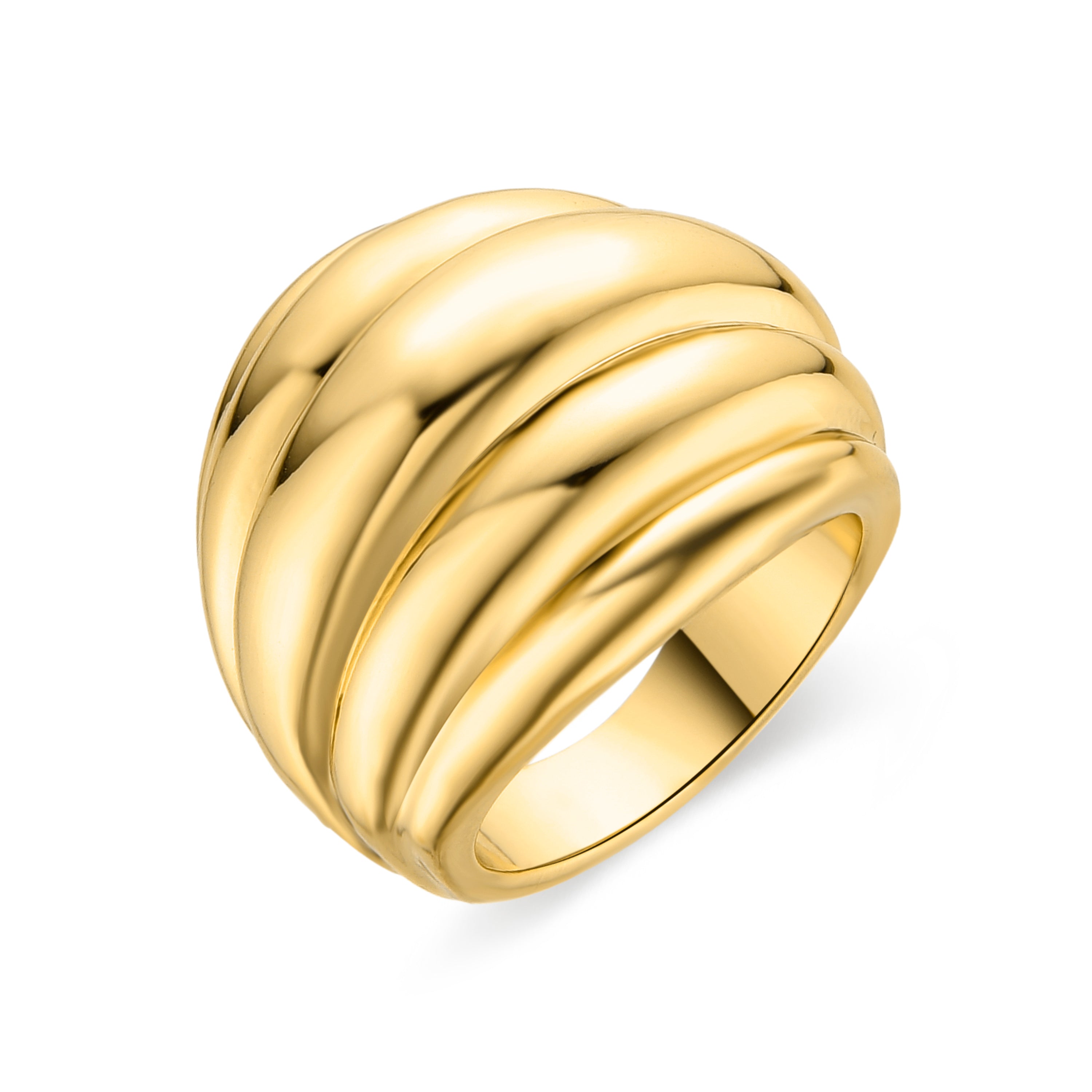 Anillo acabado en oro amarillo 18K - Abalt