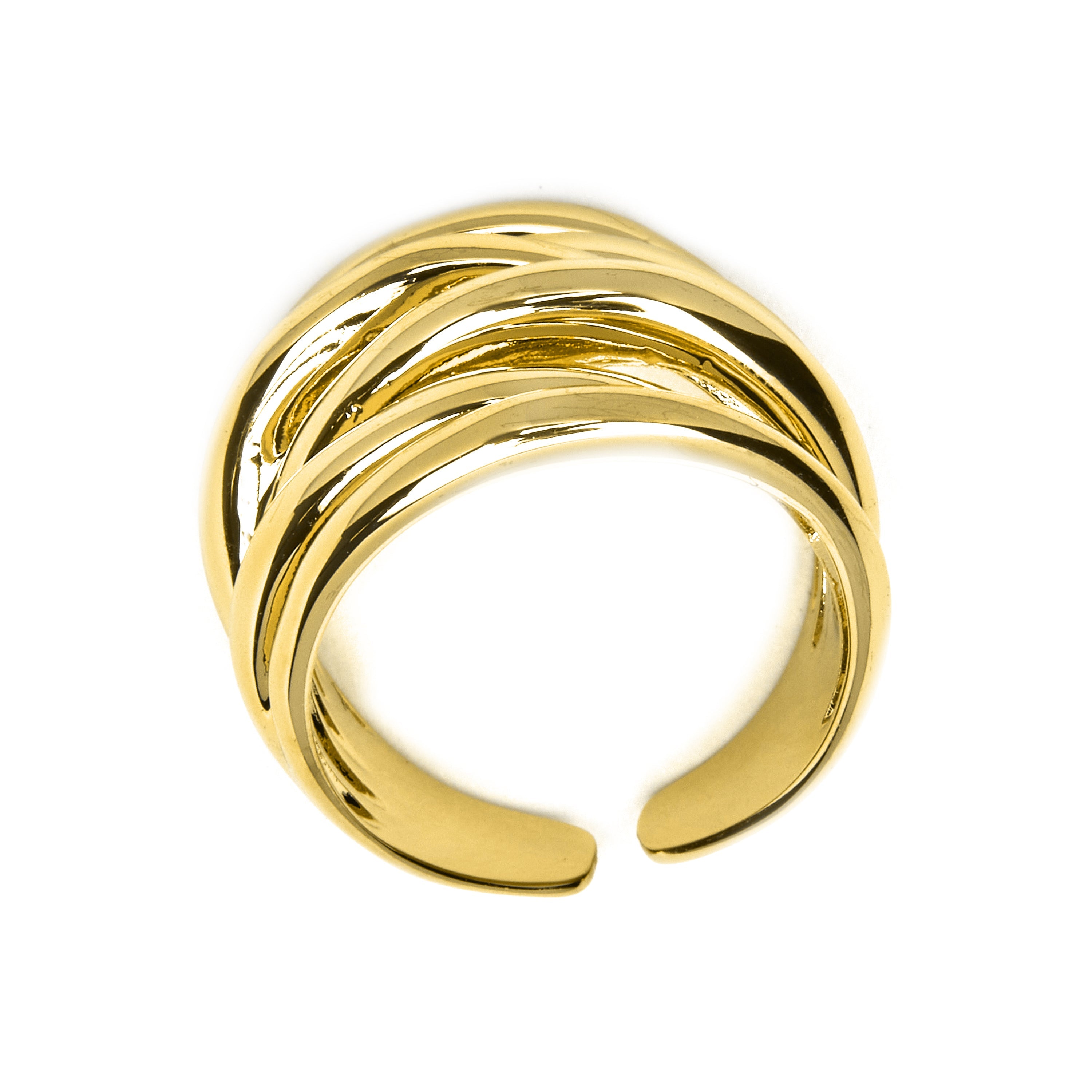 Ring afgewerkt in 18K geelgoud - Vermixi