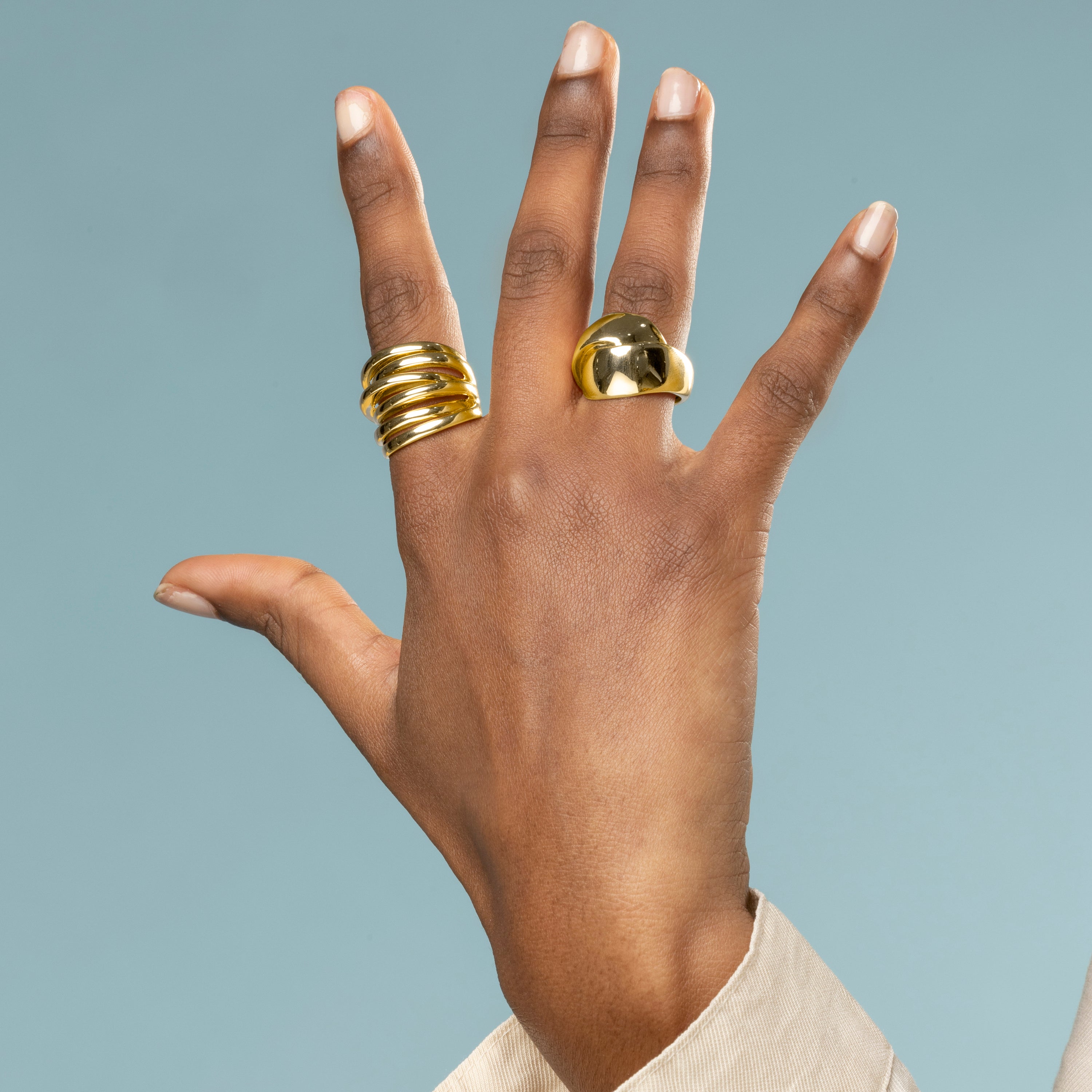 Anillo acabado en oro amarillo 18K - Idril