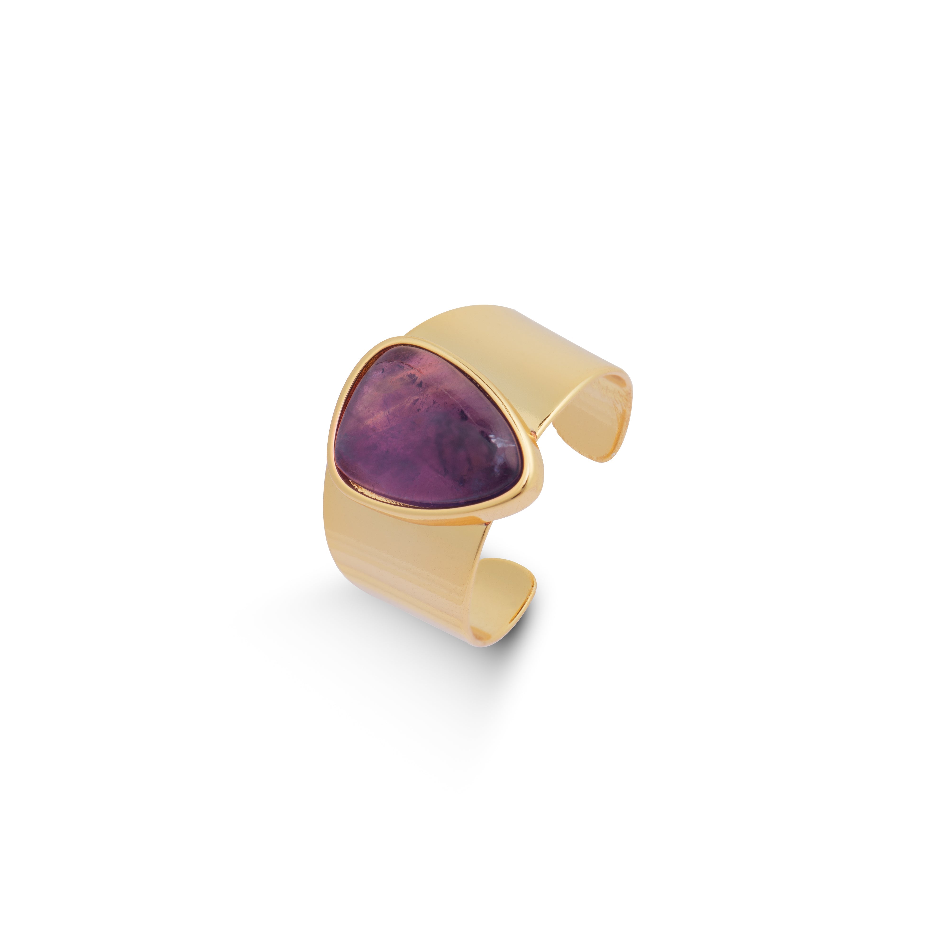 Anillo de Amatista Natural acabado en oro amarillo 18K - Sheak