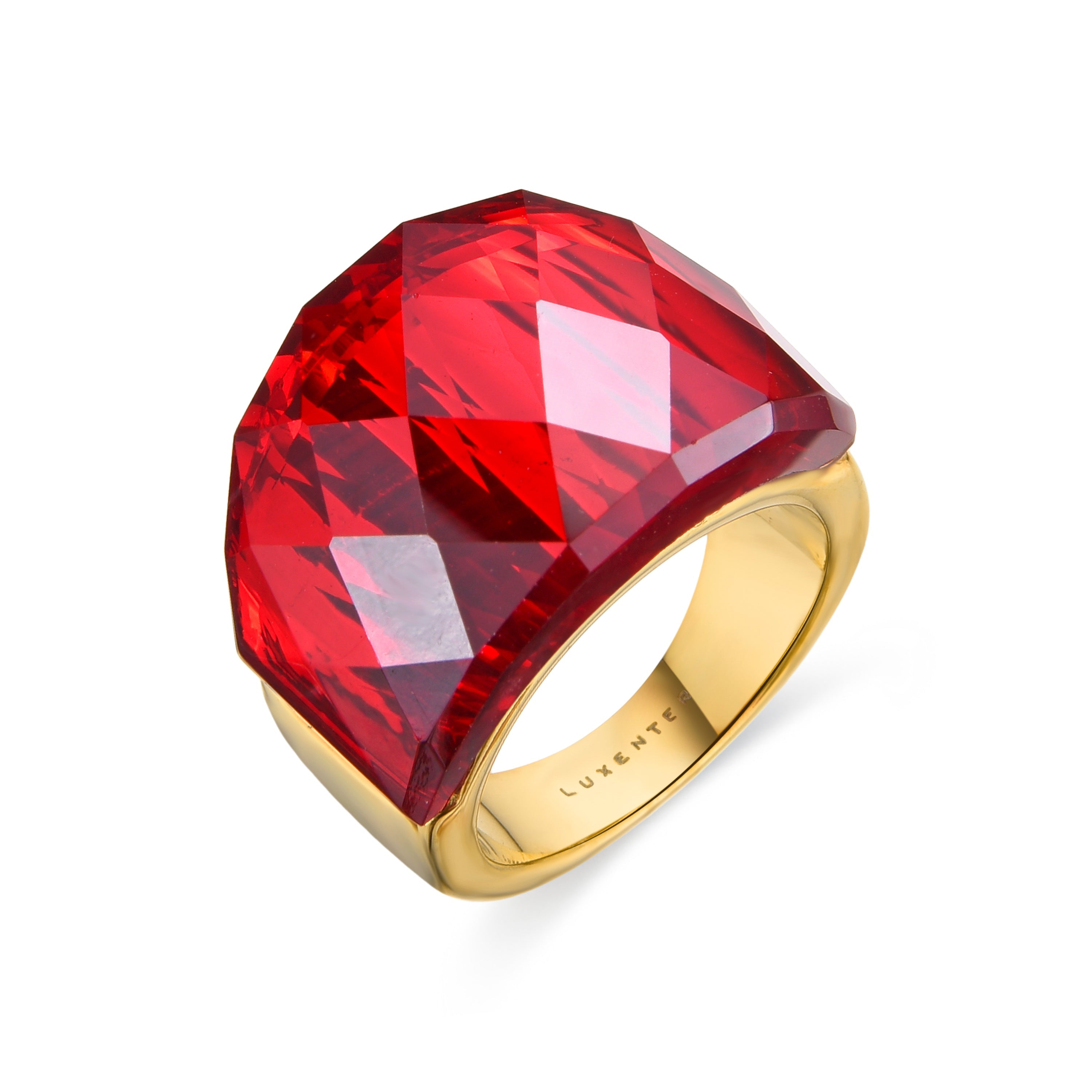 Anillo con Cuarzo Hidrotermal Onix acabado en oro amarillo 18K - Fadino