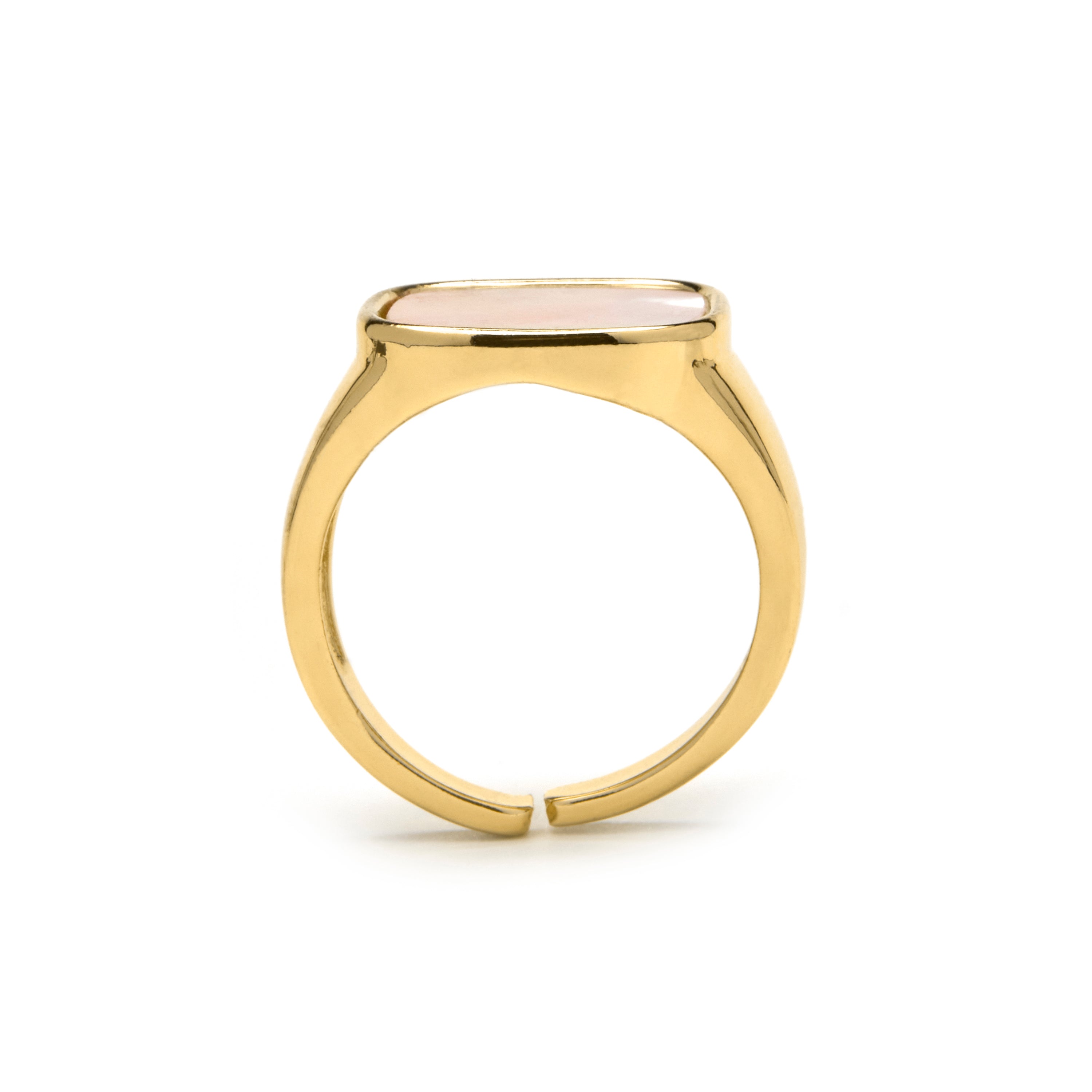 Bague en Nacre Blanche finition or 18k - Misau
