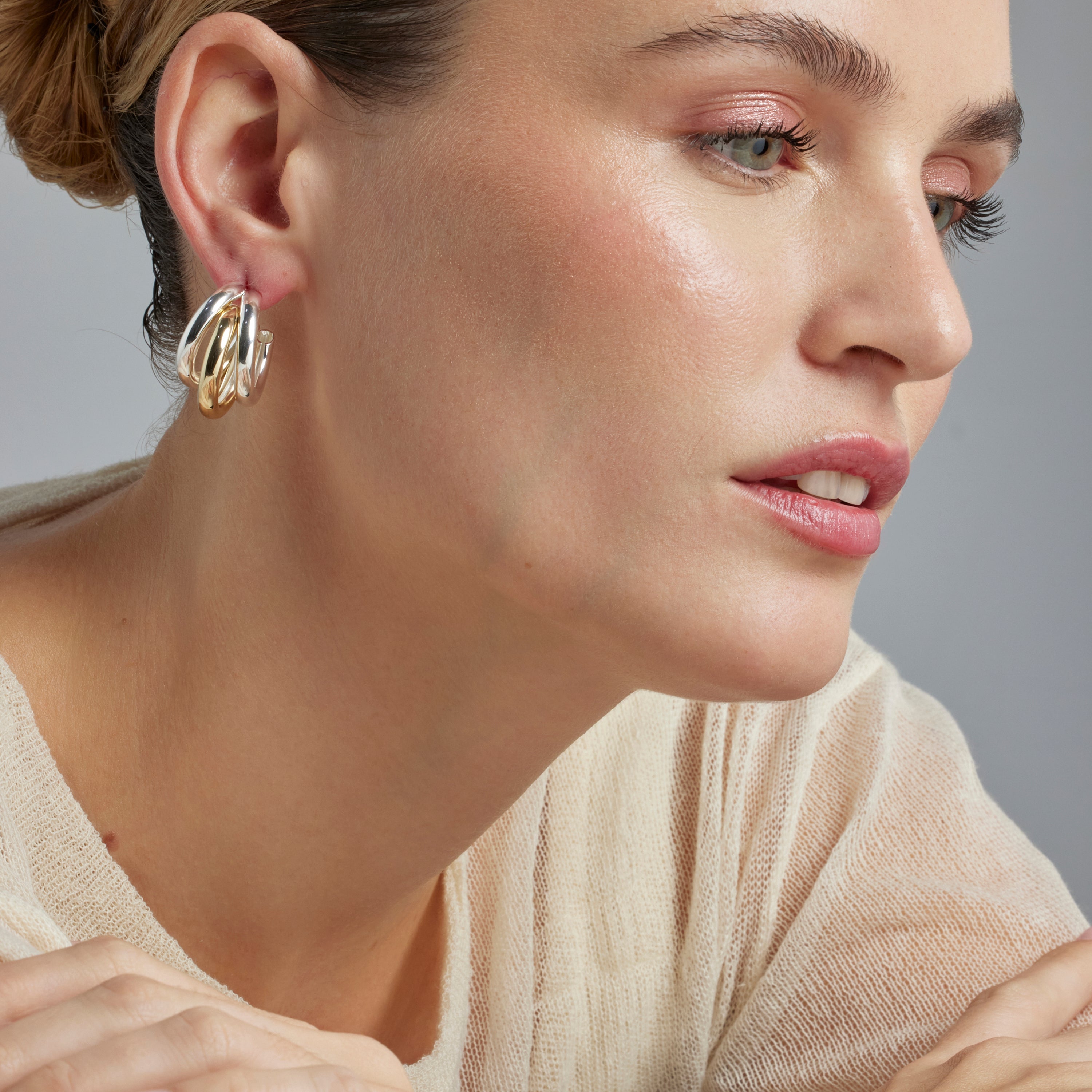 Pendientes acabado plata - Nove
