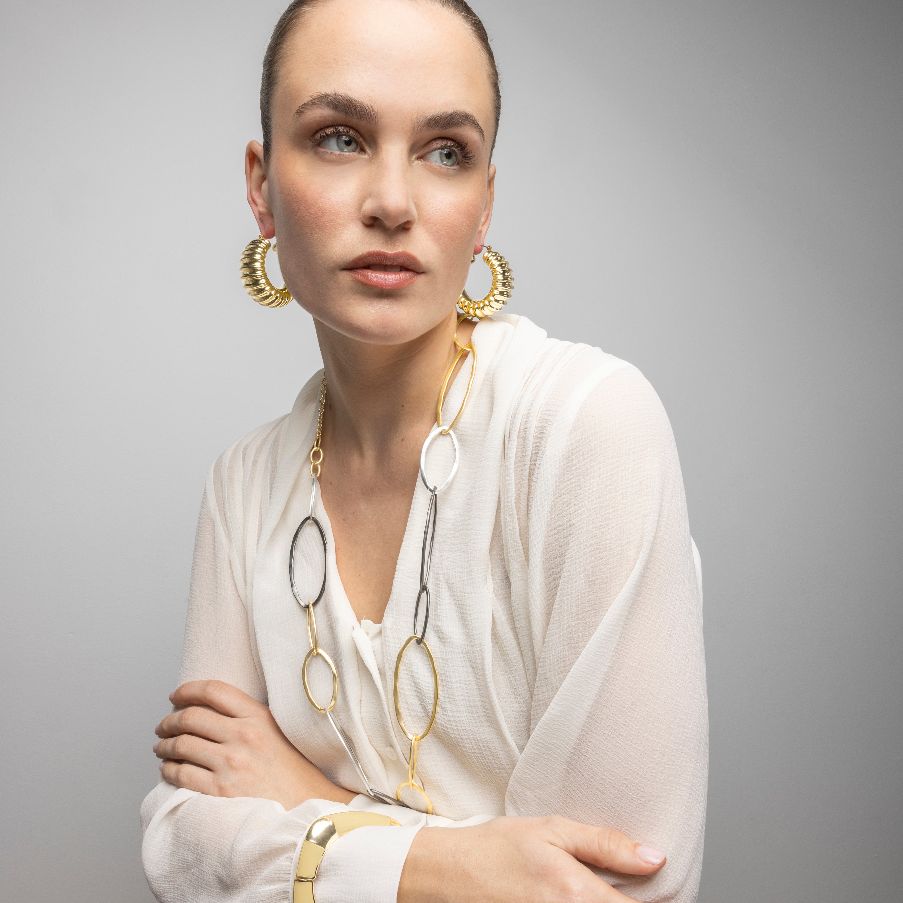 Collar acabado oro amarillo de 18k - Lingi
